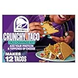 Taco Bell Crunchy Taco Cravings Kit with 12 Crunchy Taco Shells, Taco Bell Mild Sauce & Seasoning, 8.85 oz Box