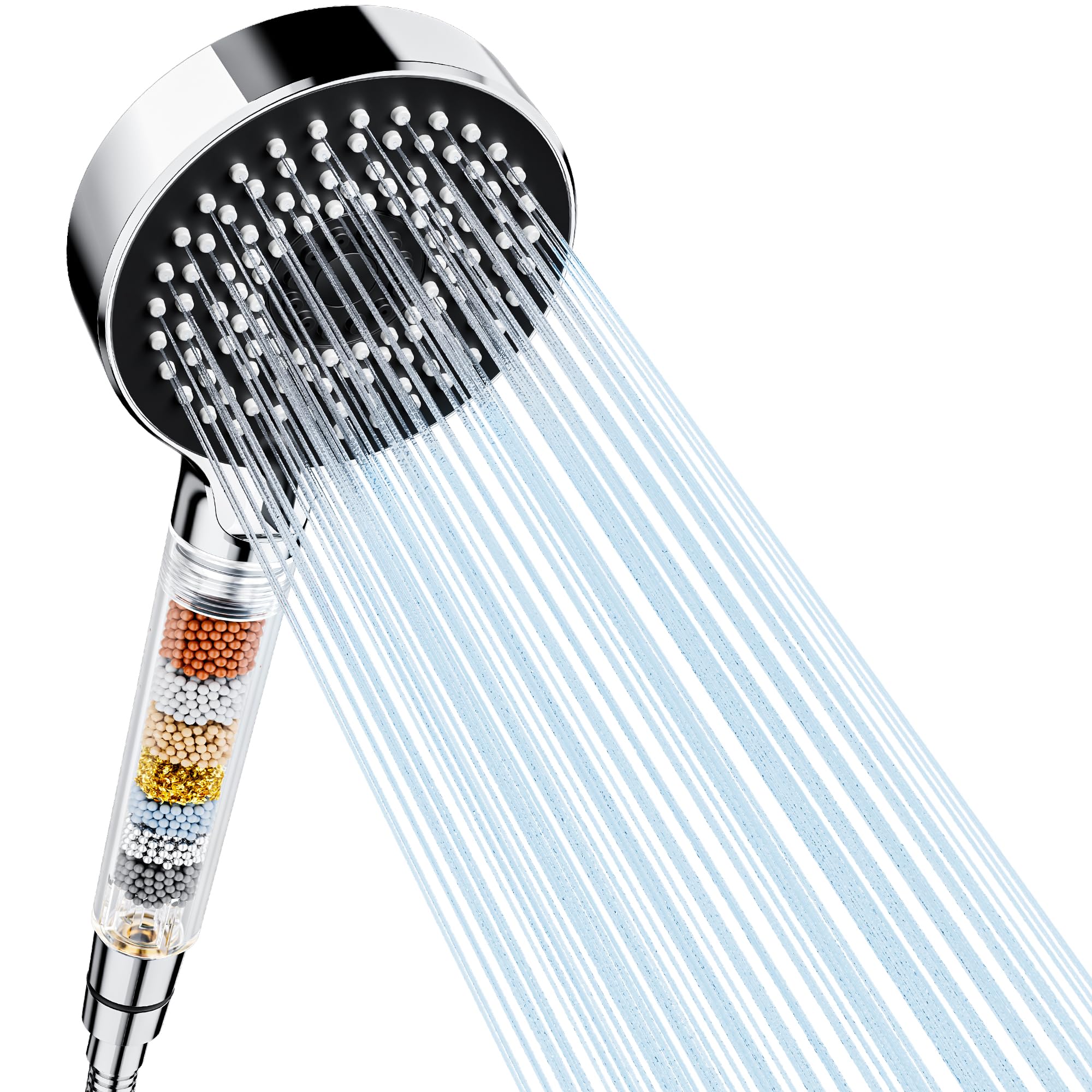 Dothnix Shower Head Filter High Pressure With 5 Spray Modes, Universal Hard Water Filter Showerhead For Residual Chlorine Removal