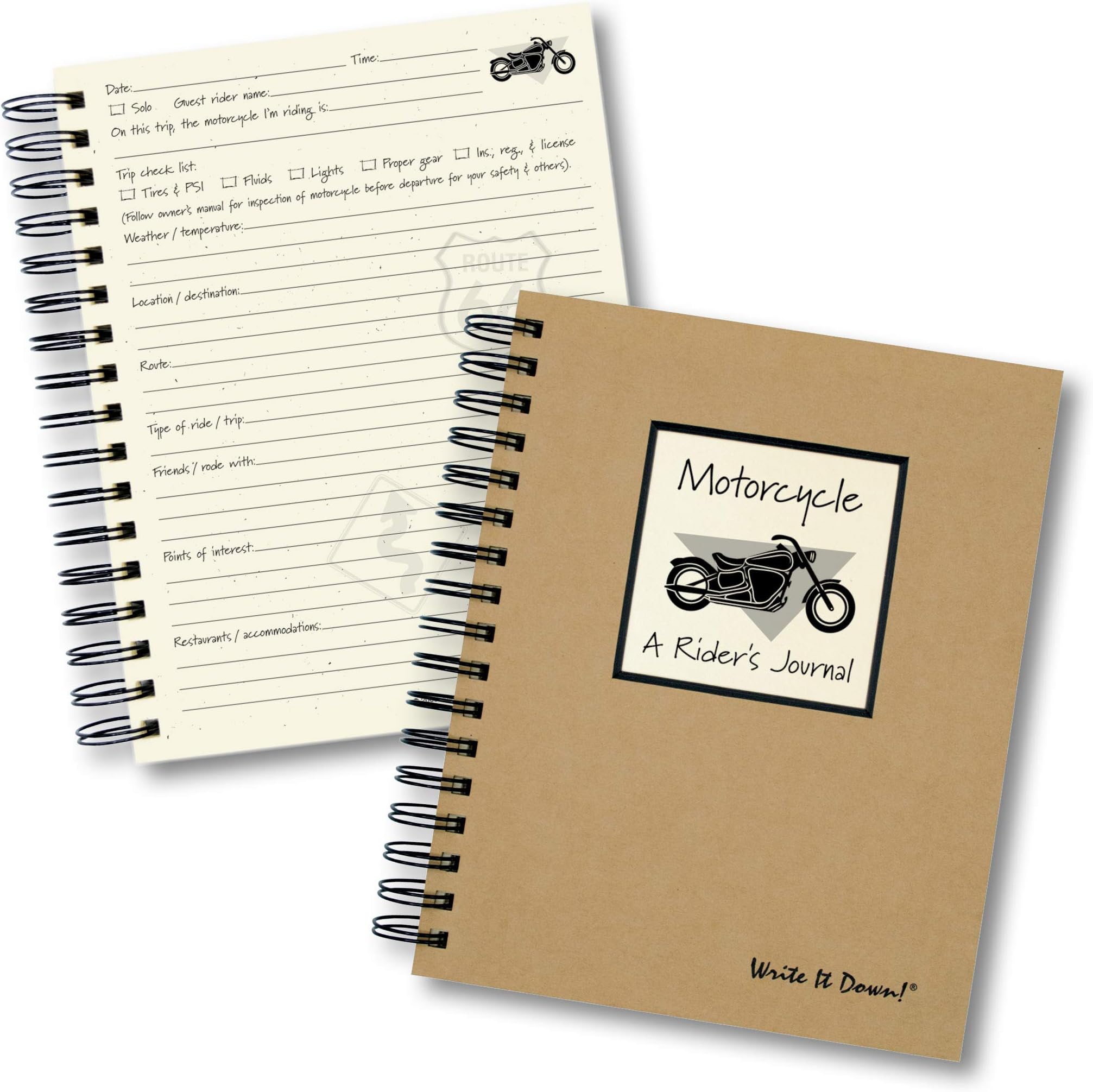 Write it Down Series Motorcycle, A Rider's Journal (JU-37)