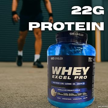 Whey Protein Powder, Whey Excel Pro, Vanilla Flavour 2kg, High Protein Supplement with Whey Protein Isolate for Muscle Recovery and Muscle Growth