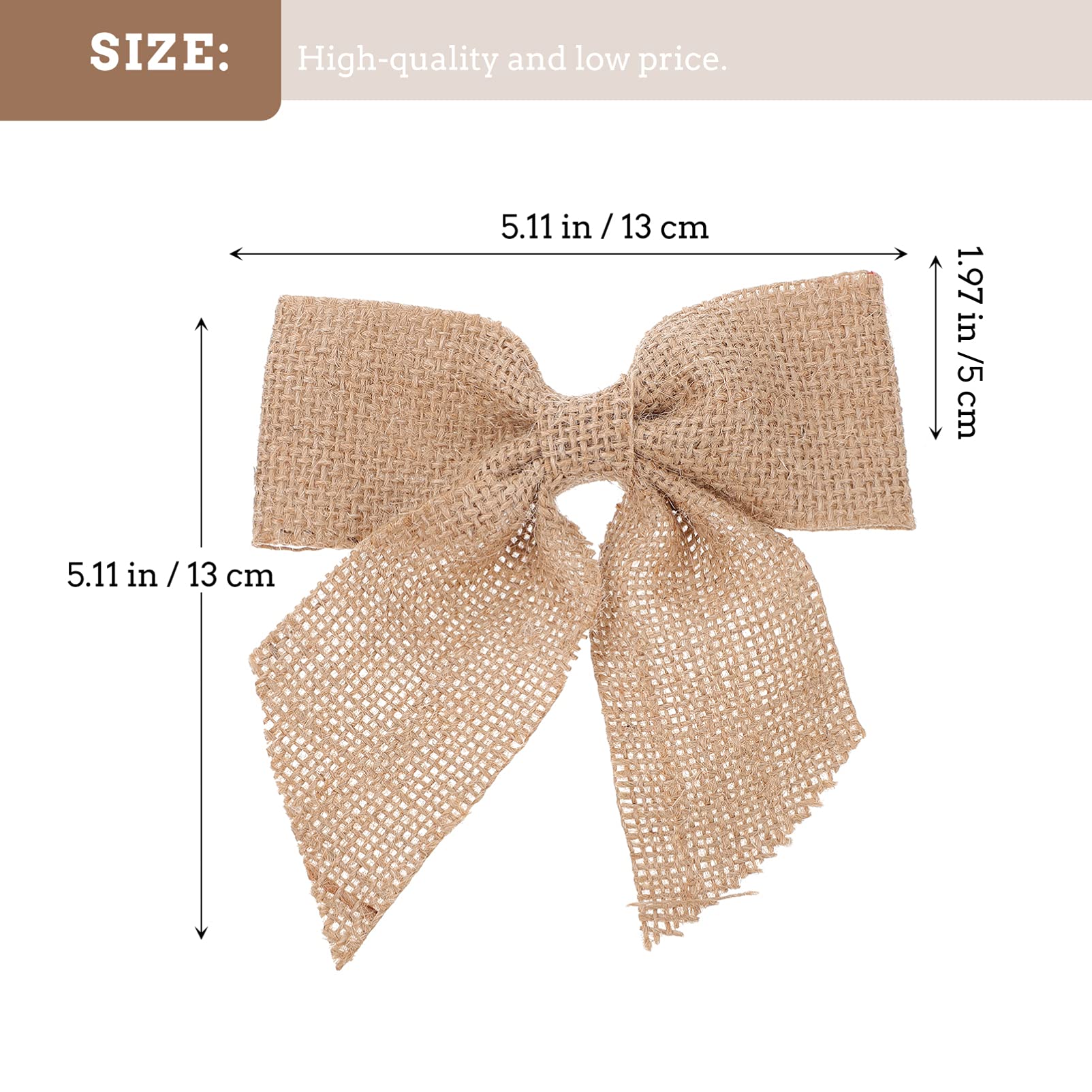 TOPBATHY 5 Set di Decorazioni A Fiocco Fatte A Mano per Natale E Matrimonio Fiocchi in Juta Resistente per Occasioni Festive 5 Pezzi*5