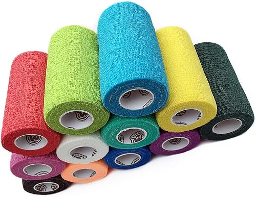 Miniatura 24 de Vet Wrap Bulk Cinta de vendaje veterinario (2, 3 ó 4 pulgadas), varios colores (paquete de 12 ó 6), impermeables y autoadherentes, 3 pulgadas