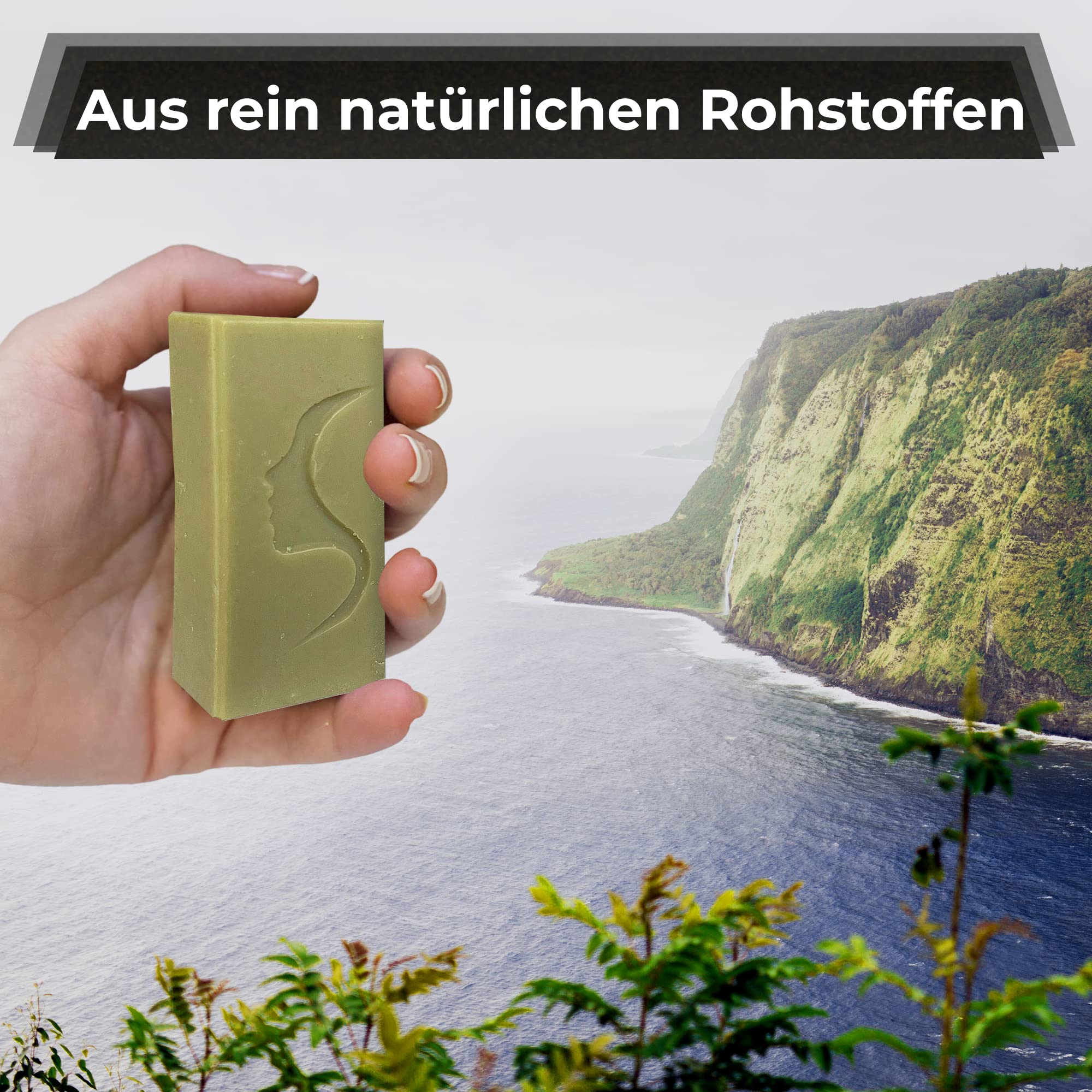 Ziegenmilchseife mit grüner Mineralerde – Handgemachte Naturseife ohne Duftstoffe | 10er Pack Großpackung | Nachhaltige Naturkosmetik bei unreiner & sensibler Haut
