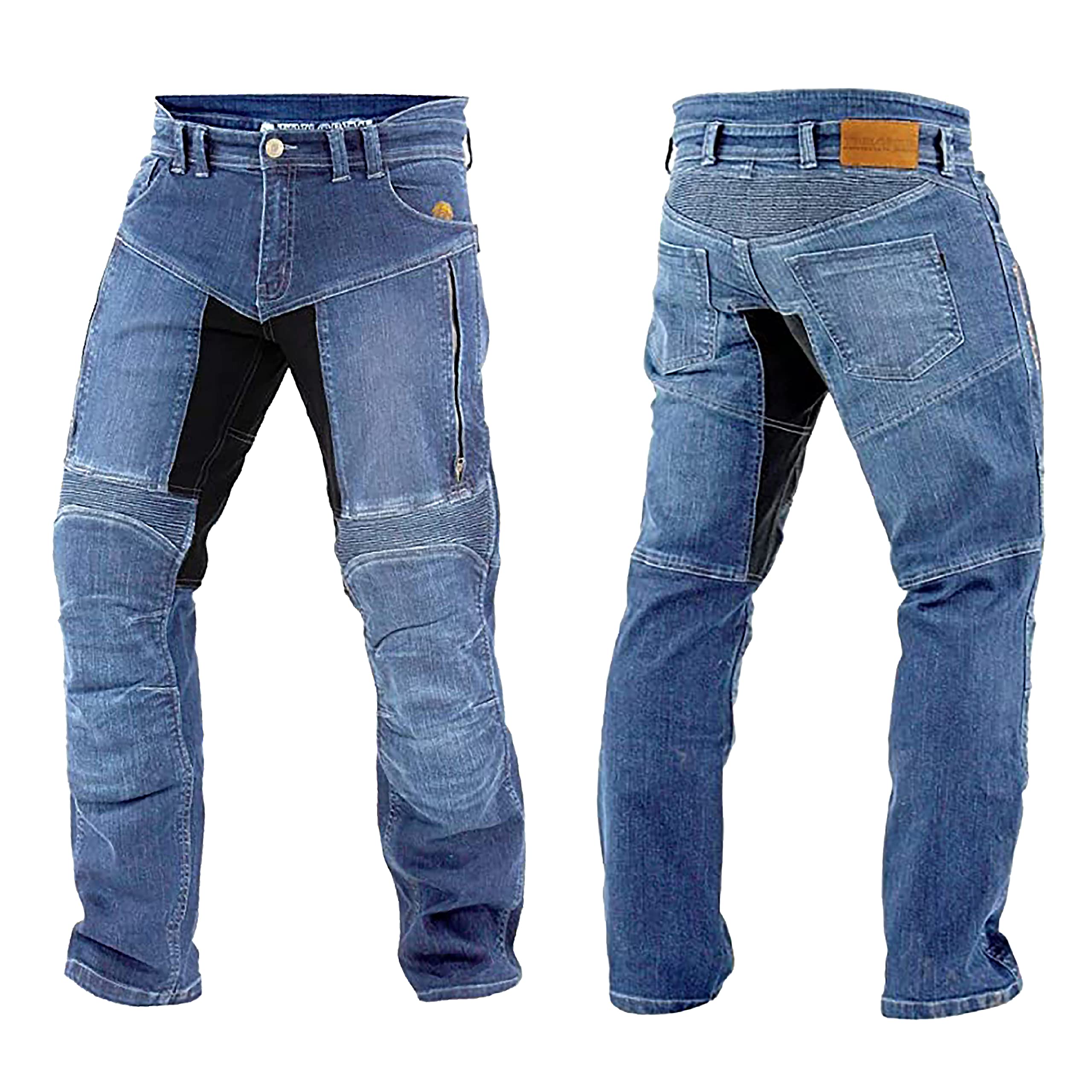 WinNet Jeans da Moto con Inserti in Kevlar Anti Abrasione da Uomo