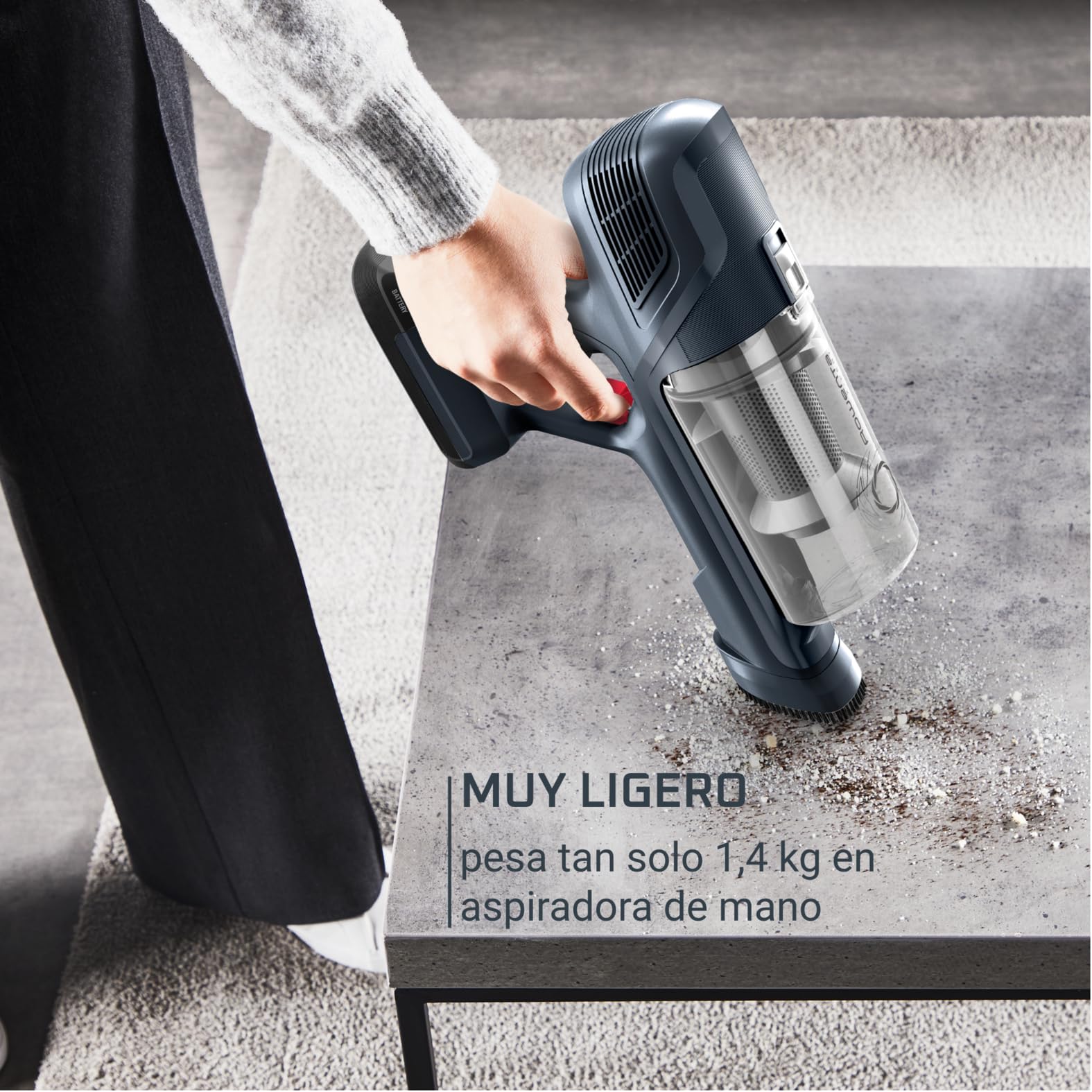 Rowenta X-PERT 6.60, Aspirapolvere senza fili, Scopa Elettrica LeggeraPulizia Senza Difficoltà, Motore da 100 W, 45 min. di Autonimia RH6831EO