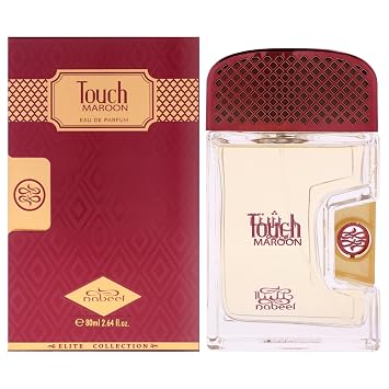 Nabeel Elite Collection - Touch Maroon for Unisex - Arabian Perfume for Women & Men - Fragrance with Lemon, Orange, Sandalwood, Vanilla, Rose Scent - Arabic Cologne - Travel Size - 2.64 oz EDP Spray
