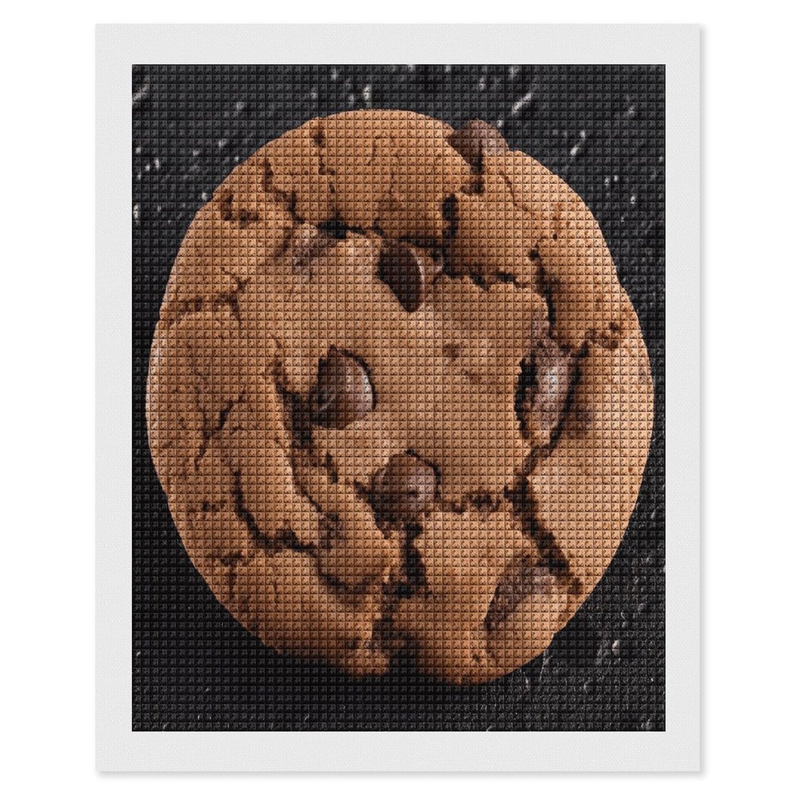FodPand Chocolate Cookie Diamond Painting Kit for Beginner Fun 5D DIY Crafts for Adults Diamond Art Kits Square Diamond Art Canvas Painting Gem Art Crafts for Home Wall Decor 16"x20"