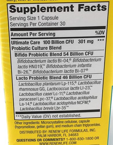 Miniatura 3 de Renew Life, Ultimate Flora Care Probiotic 100 mil millones, 30 unidades