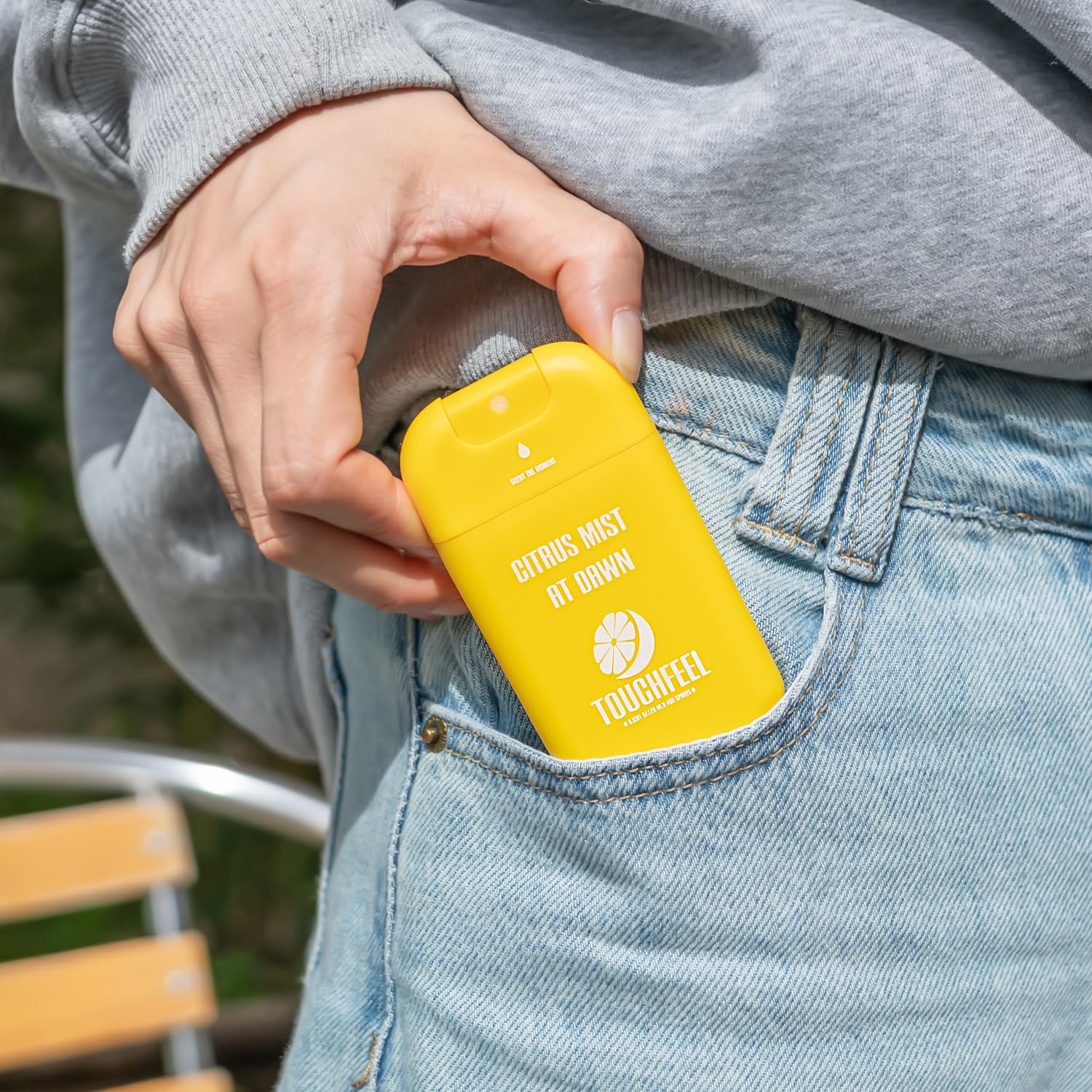 Spray Hand Sanitizer Travel Size Scented - Refillable Hydrating Hand Sanitizers Portable Design Travel Essentials (Citrus mist at dawn) 0.93Fl Oz - Image 6