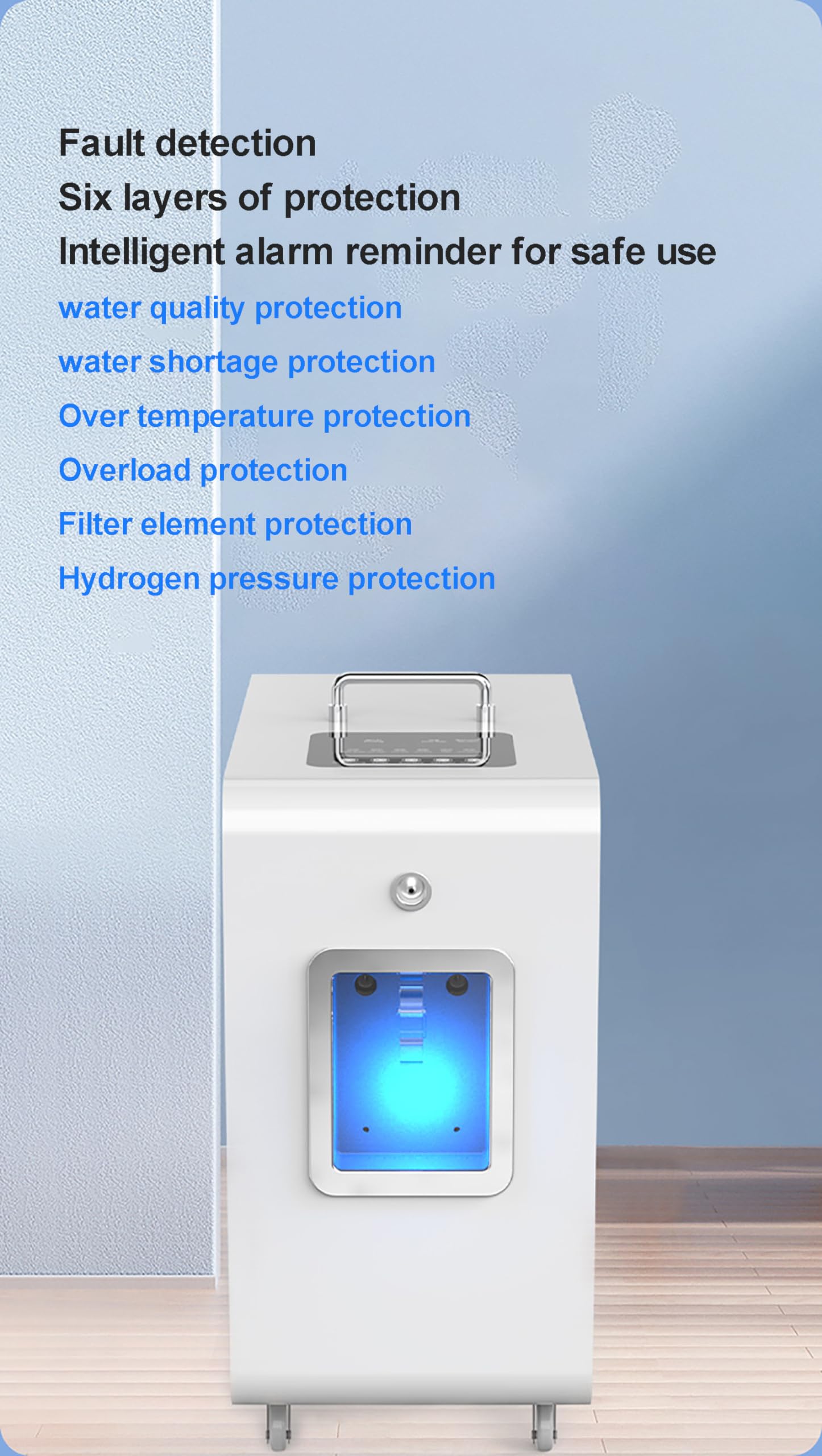 Urządzenie do inhalacji wodorem z uniwersalnym kołem, generator H2 o wysokiej czystości 99,99%, gaz brunatny 1500/3000 ml/min, inhalator dwuportowy, niski poziom hałasu, ekran dotykowy