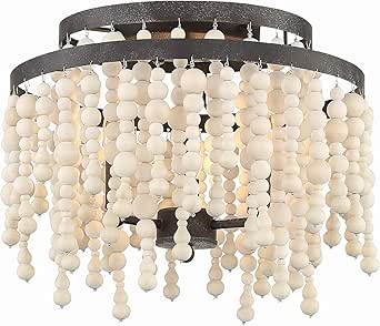 Crystorama Poppy 3 Light Forged Bronze Semi Flush Mount