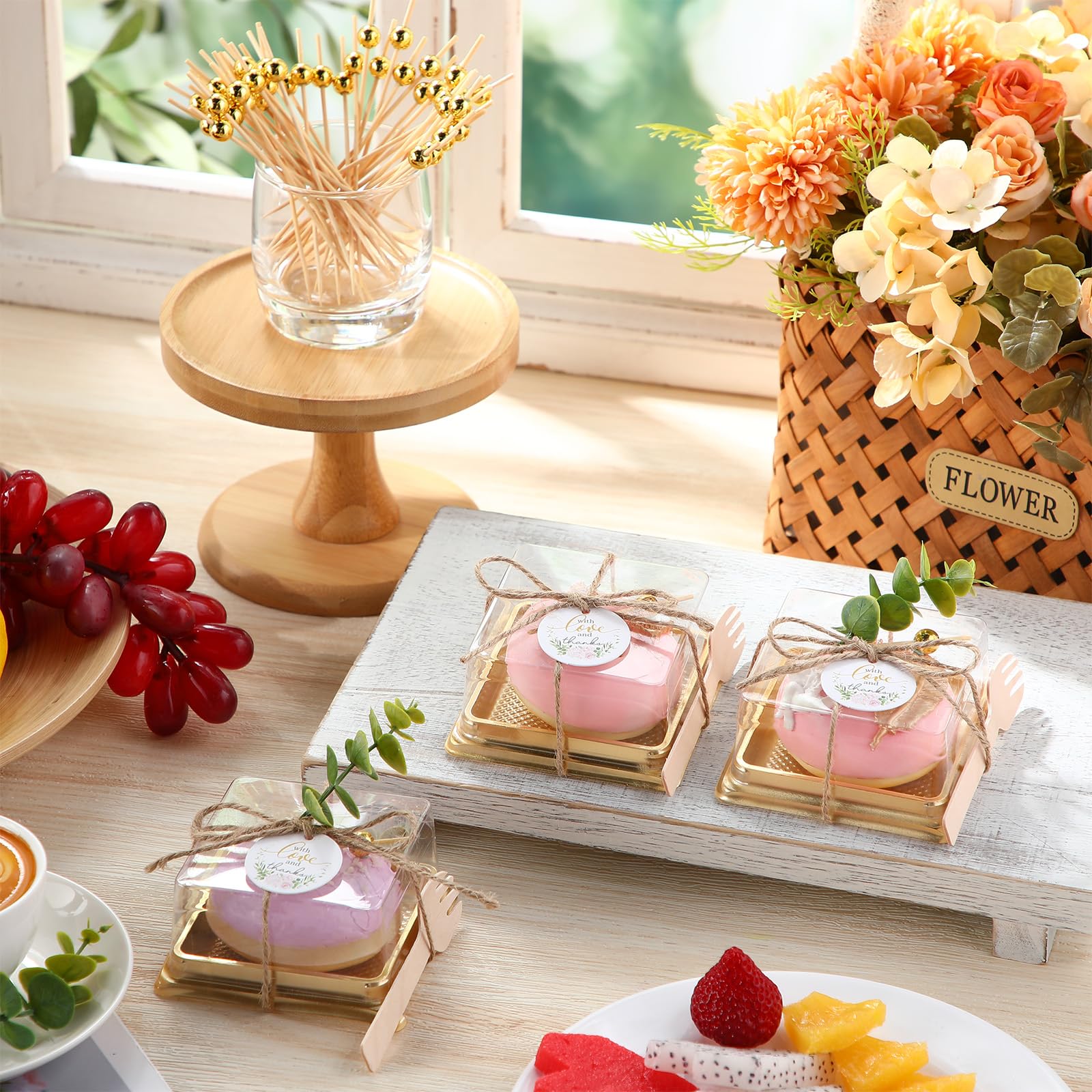 Honeydak Dessert Boxes - 100 Sets with Eucalyptus -5 Honeydak Dessert Boxes - 100 Sets with Eucalyptus -5