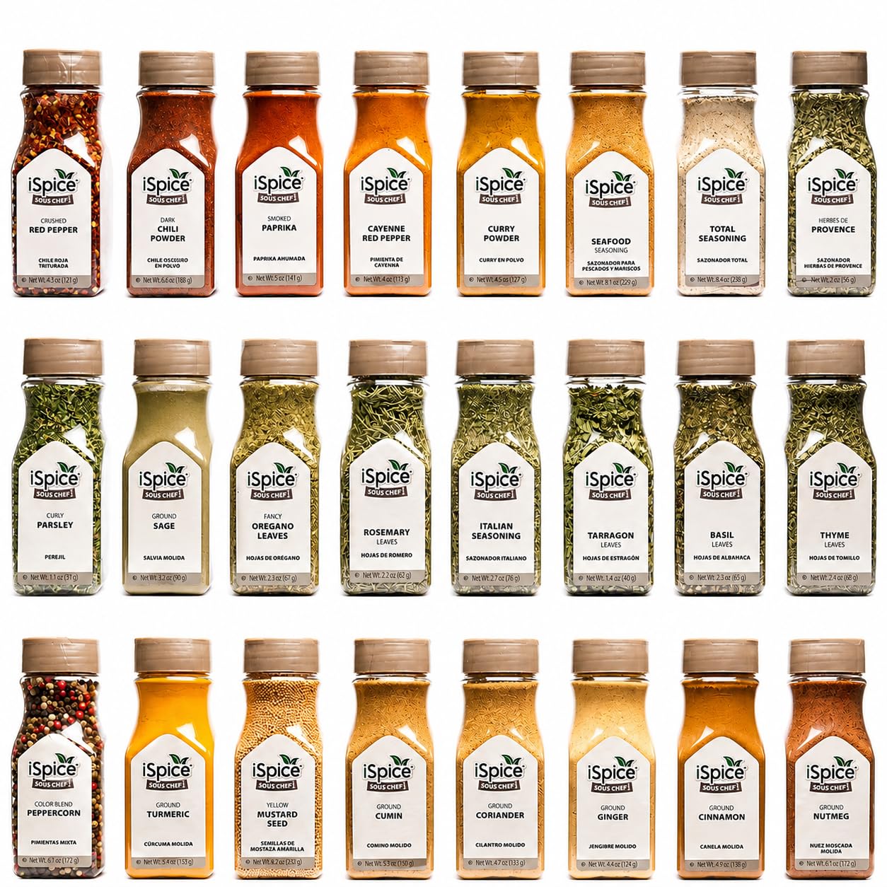 Amazon.com : iSpice Starter Spice Set- Seasonings for Cooking - 24