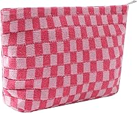 Vista 29 de Bolsas de cosméticos para mujer, bolsa de cosméticos de pana, bolsos estéticos para mujer, bolsos de mano con puntos sonrientes, organizador