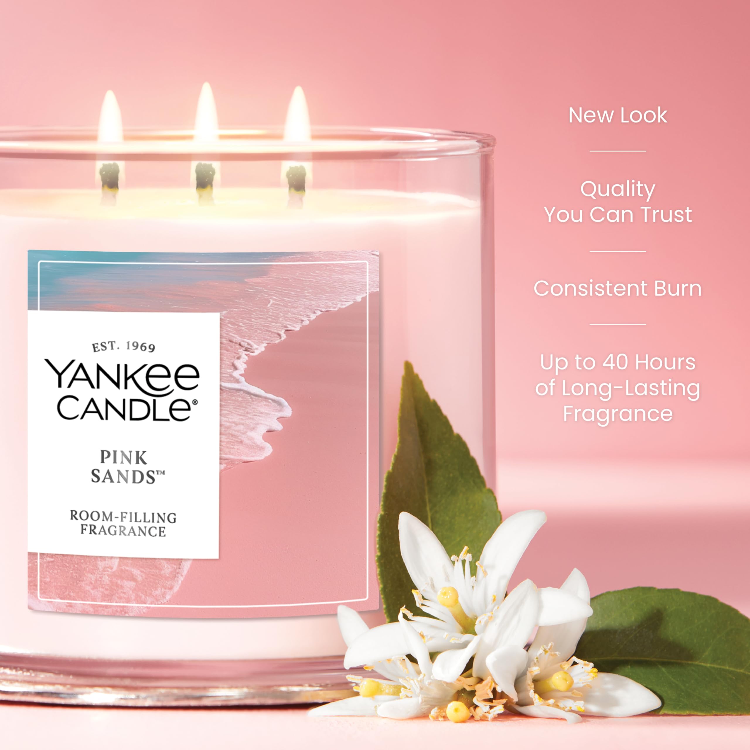 Amazon.com: Yankee Candle Pink Sands Scented Candle, 14.5oz 3-Wick