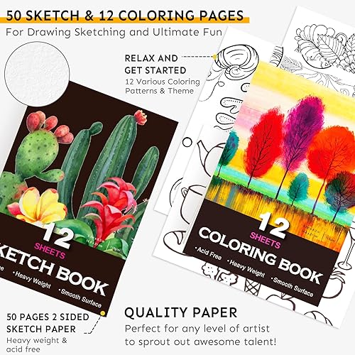 Miniatura 6 de 180 lápices de colores profesionales juego de lápices de artistas para colorear libros núcleo suave de artista de primera calidad con colores