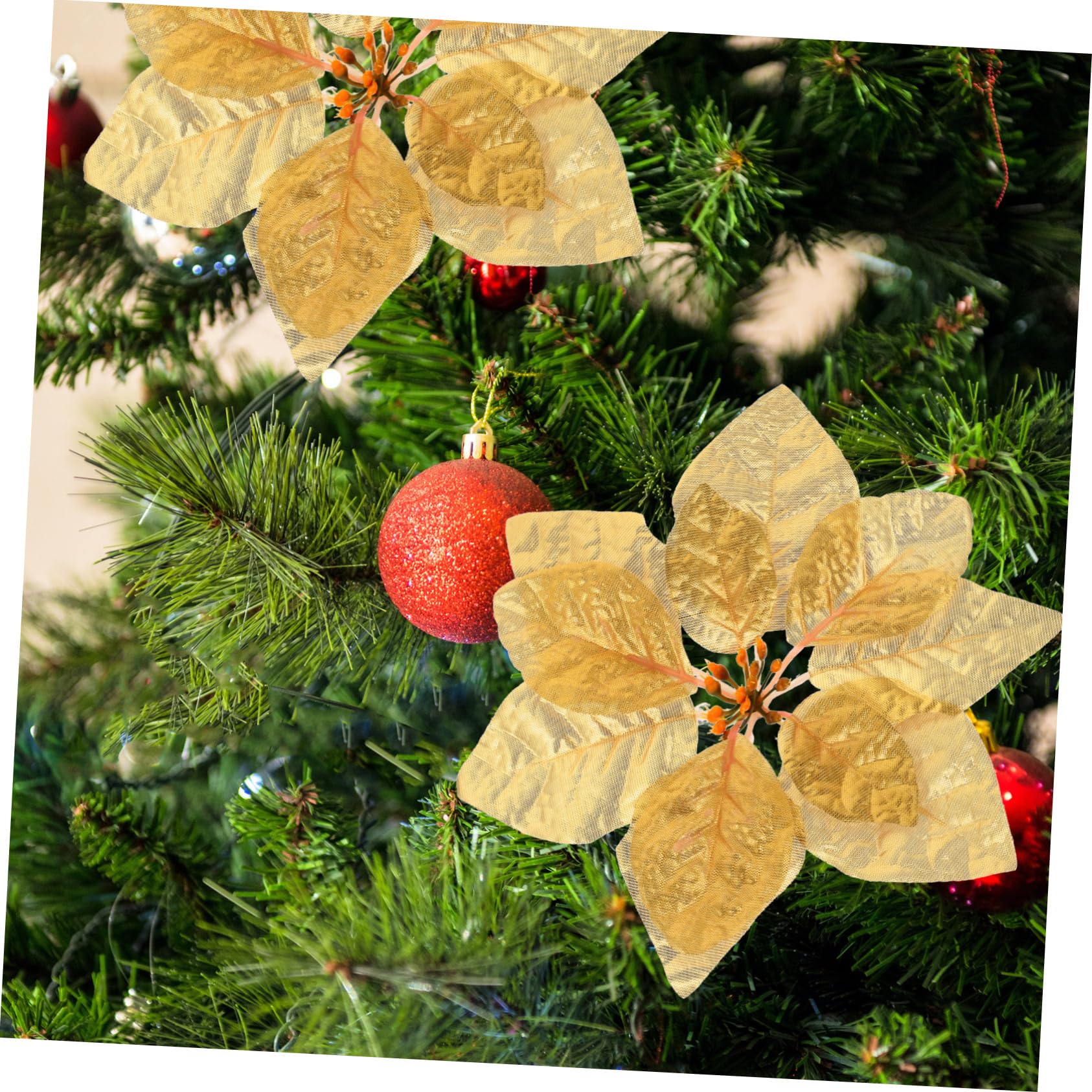 Alipis 84stücke Künstliche Weihnachtssterne Glitzernde Poinsettia Blumen Für Festliche Dekoration Für Weihnachten Tischarrangements Und -projekte