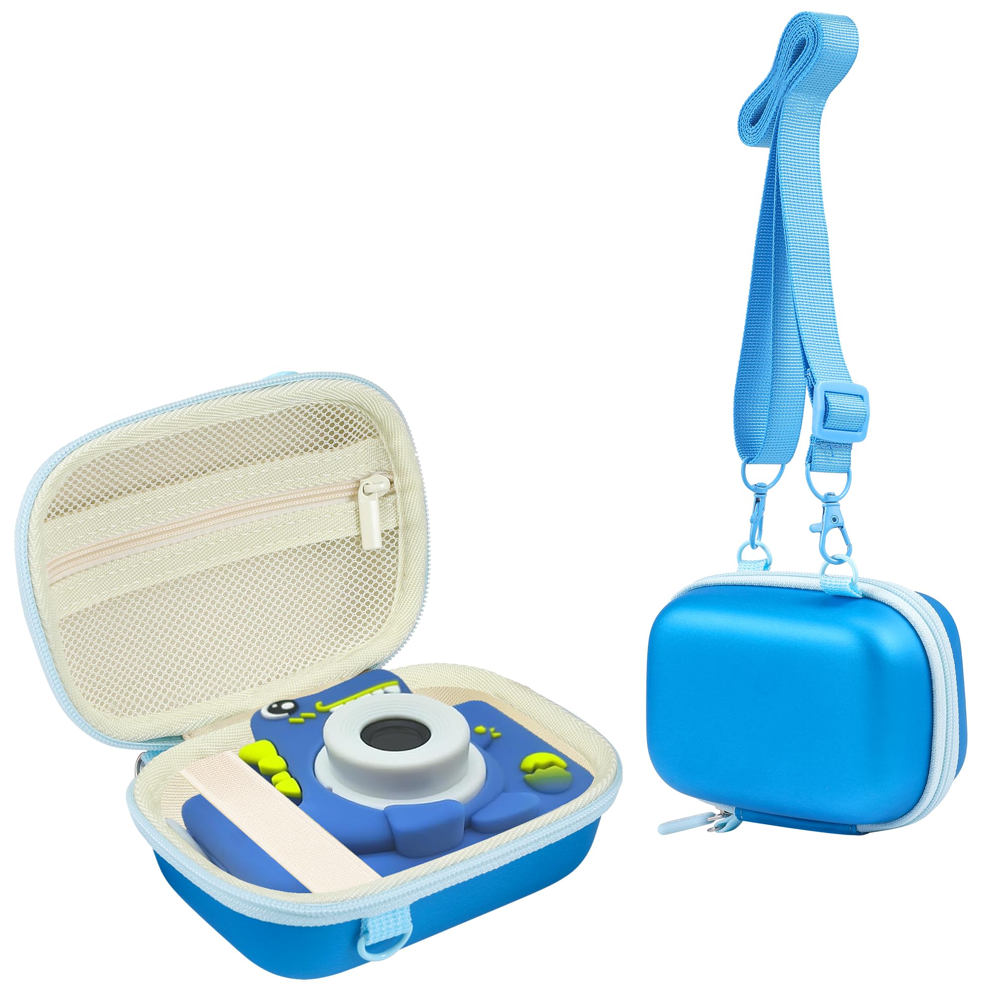 Leayjeen Kids Camera Case Compatible with OUTUVAS/Goopow/Mgaolo/HOOMOON/Kids Camera Toys and Kids Digital Video Camcorder Camera,Best Birthday Festival Gift -Blue(Case Only)