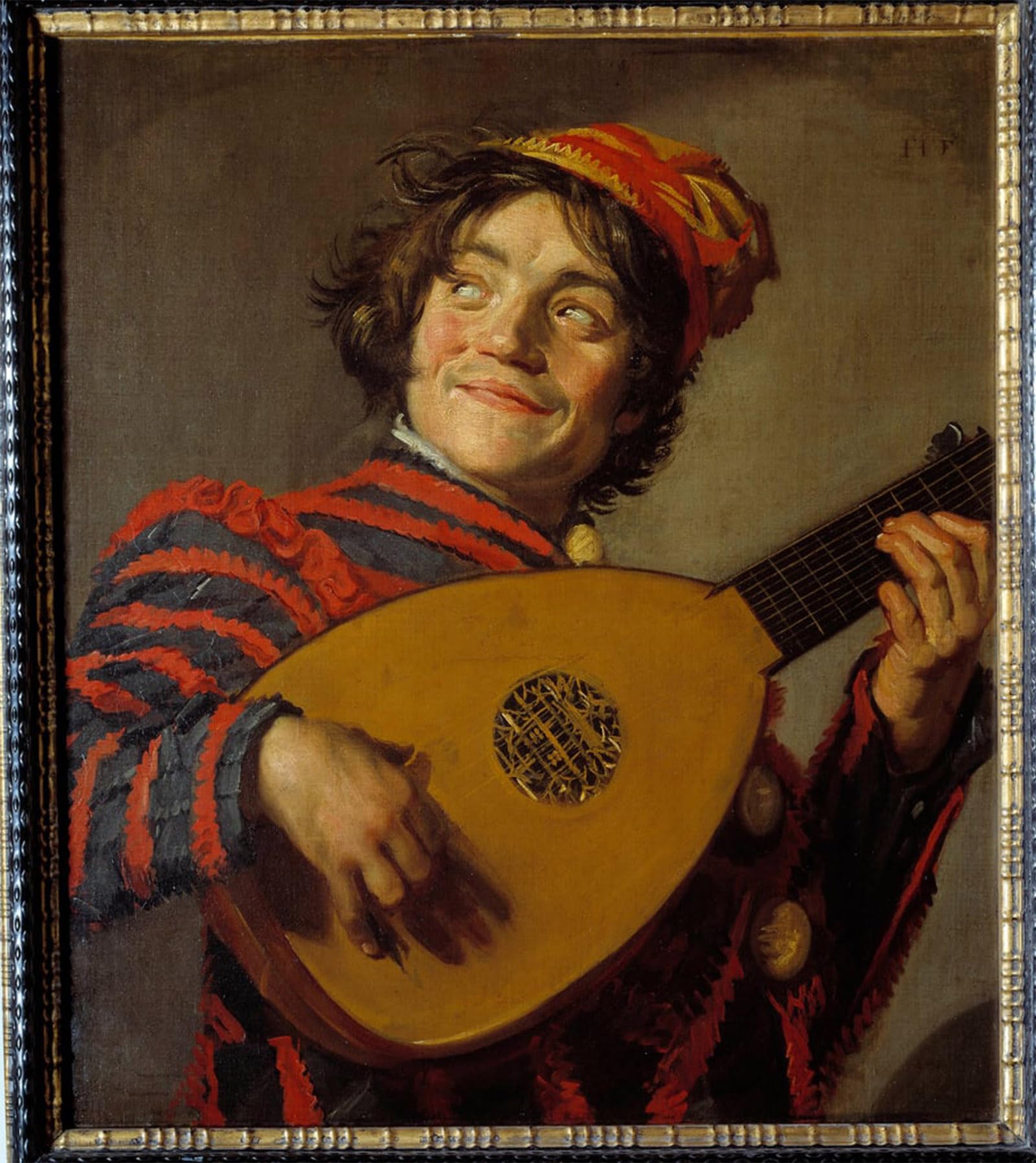 SERENDIPITP Abstract Painting Mural Print Picture Wall Decor Painting the Lute Jester by Frans Hals Vintage Wall Artwork for Home Decor 60x90cm