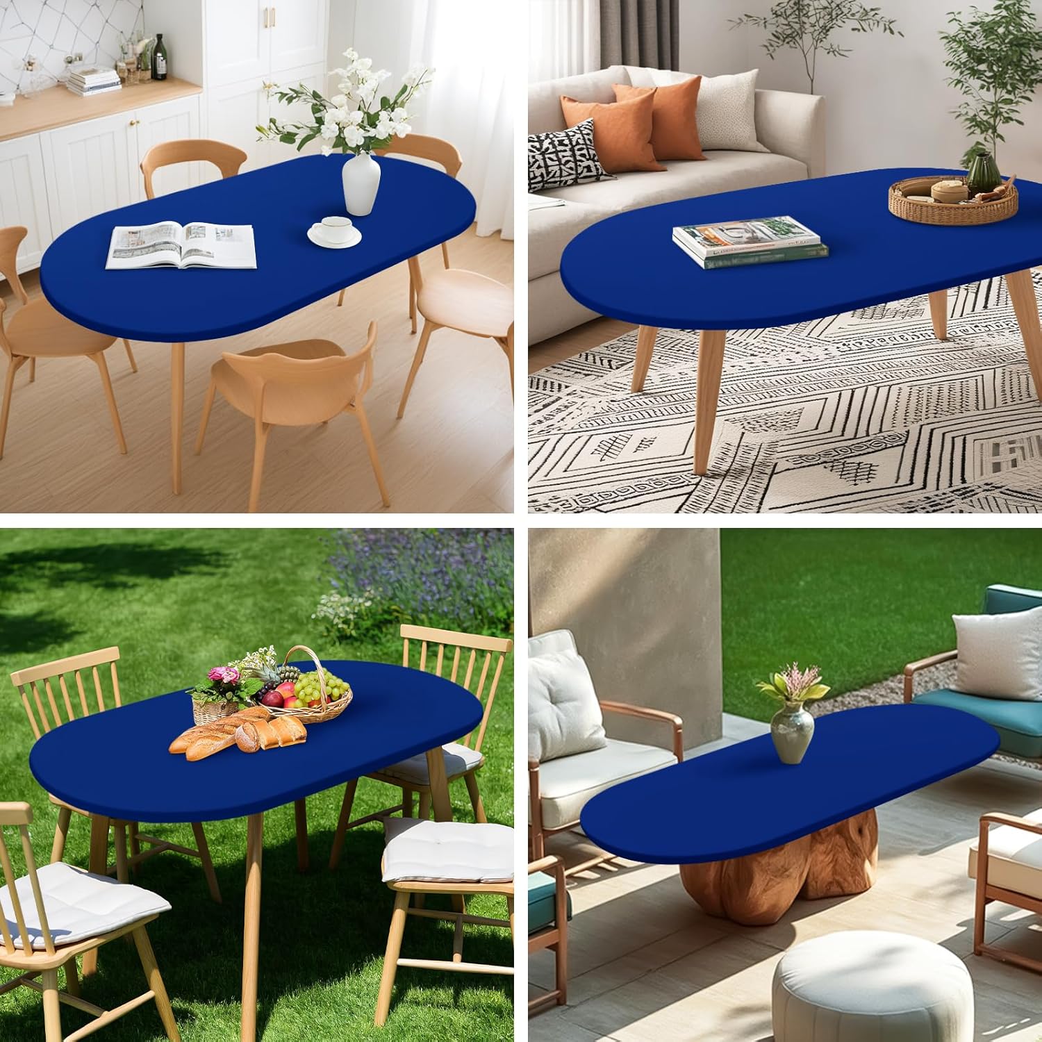 Fitted Rec Tablecloth Elastic Table Cloth Stretch Spandex