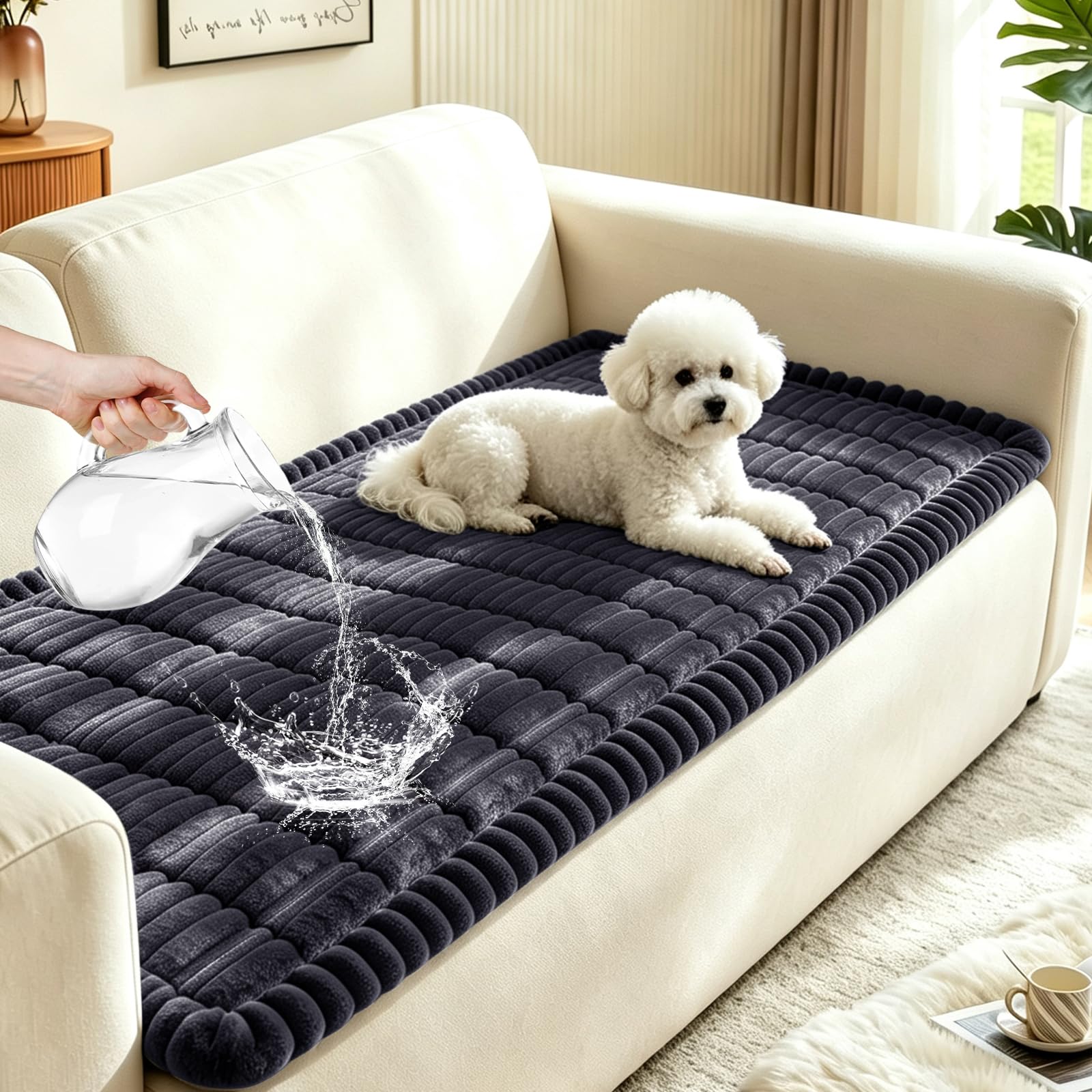 Wnote Waterproof Couch Cover for Dogs, Non Slip Washable Sofa Protector
