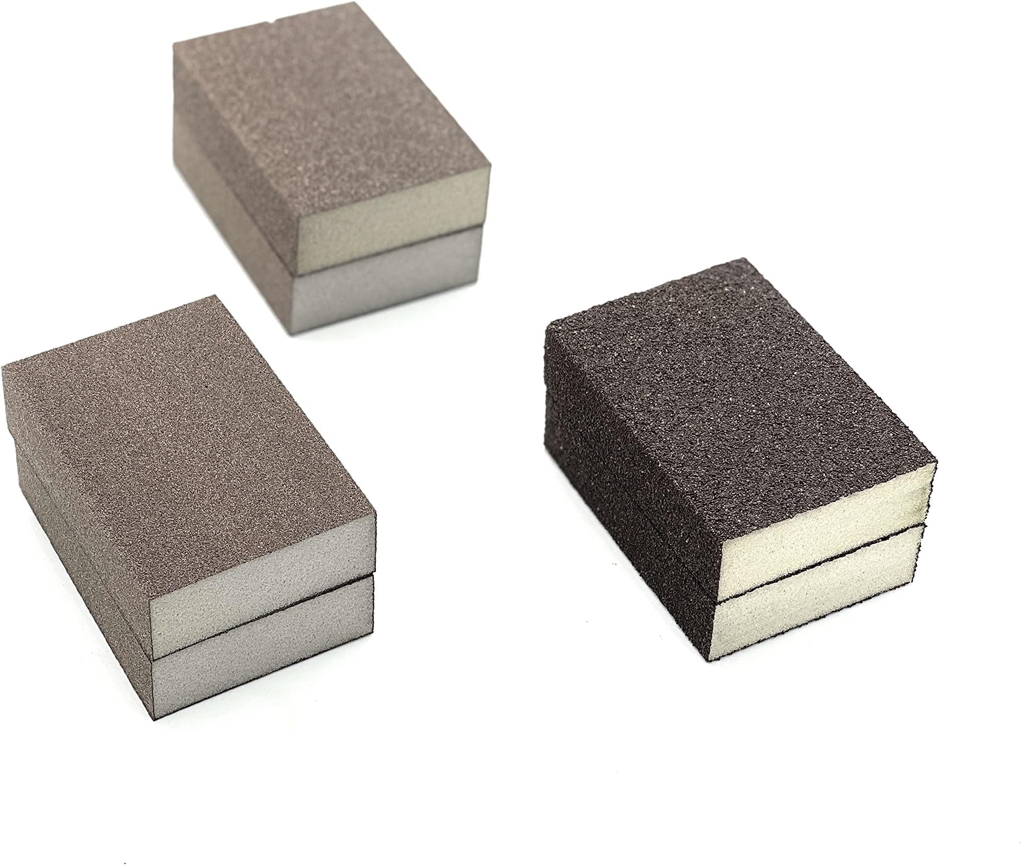 Sanding Sponge Apple Abrasives 6 pcs Coarse/Medium/Fine 3 Different Specifications Sanding Blocks Assortment, Reusable and Washable with Wet and Dry, Ideal for Wood Metal Polishing