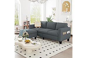 ZeeFu Convertible Sectional Sofa Couch - Affordable Comfort for Compact Spaces