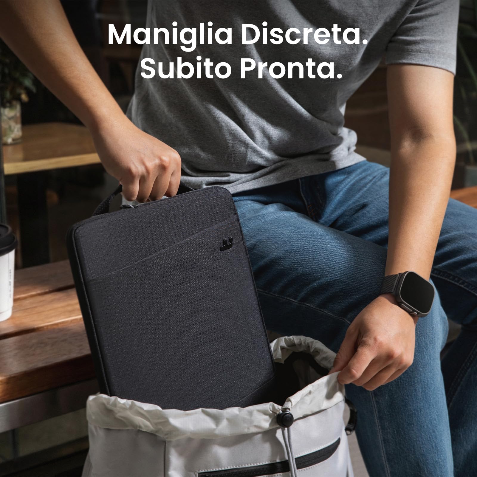 tomtoc 360° Slim Custodia per Nuovo 13 Pollici MacBook Air M5 (2026), M4/A3240 (2025), M3/M2/M1, Compatibile anche con 13 Pollici MacBook Neo A18 Pro, Custodia Protettiva CornerArmor