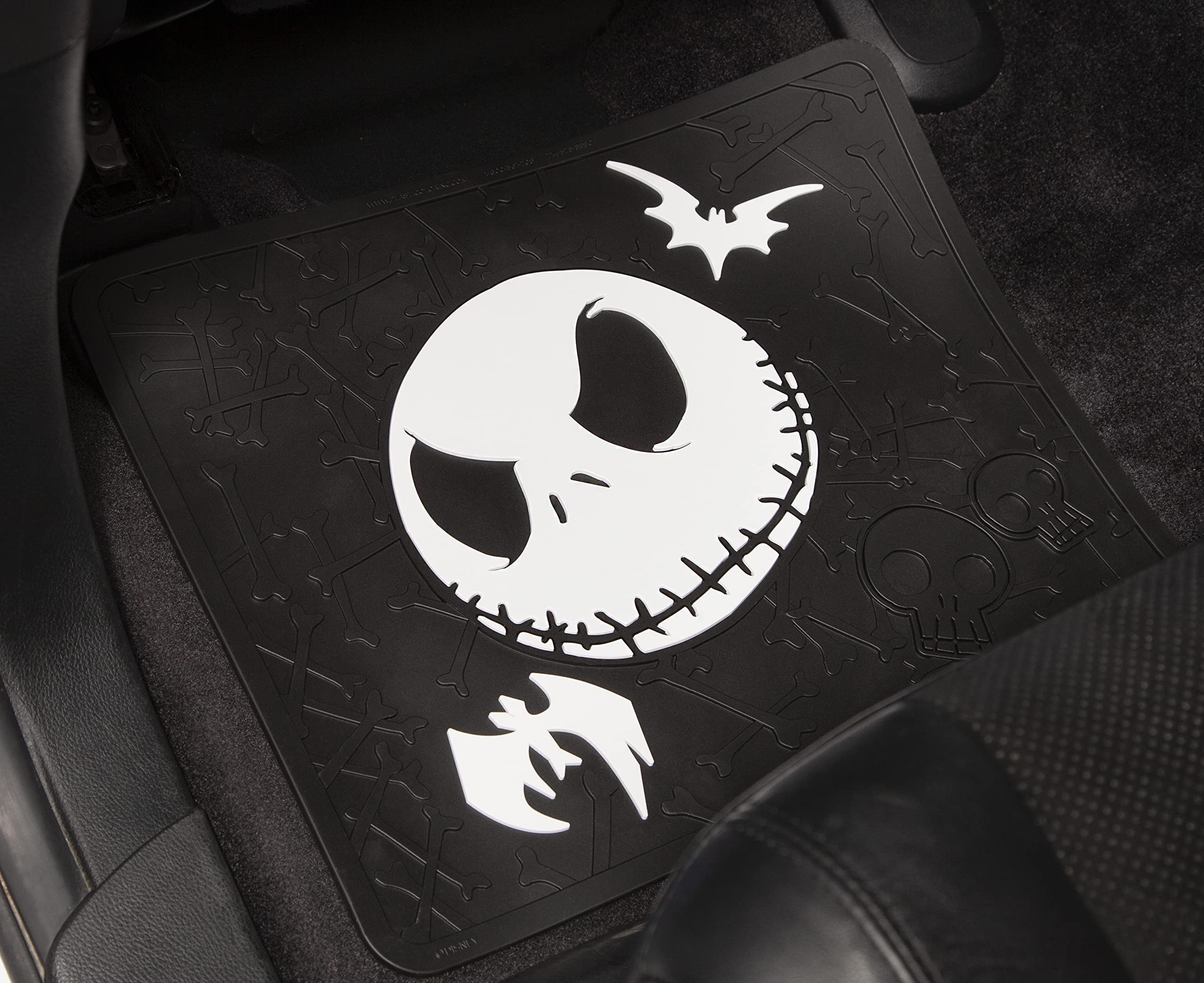 Plasticolor 001268R01 Disney Nightmare Before Christmas Bones Design with White Bats Utility Floor Mat for Car Truck SUV — view 6