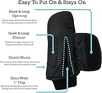 Vista 2 de N'Ice Caps - Manoplas impermeables con Thinsulate, para bebés o niños pequeños, manoplas de nieve, para el invierno, fáciles de poner