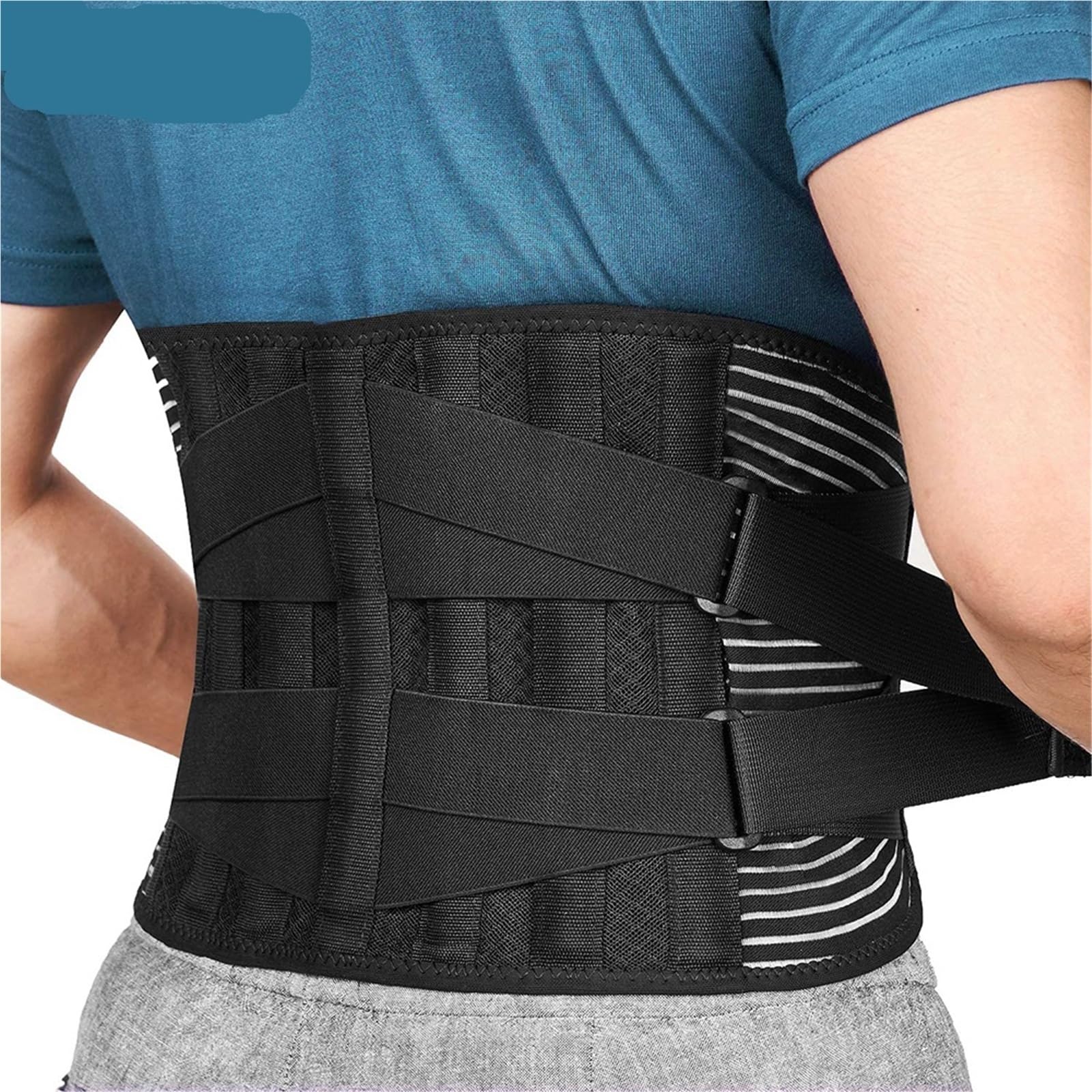 Faja para la Espalda lumbar Soporte lumbar ajustable for deportes | Cinturón de soporte de cintura transpirable for ejercicio físico(Style B,XXXL-waist 135-155cm)