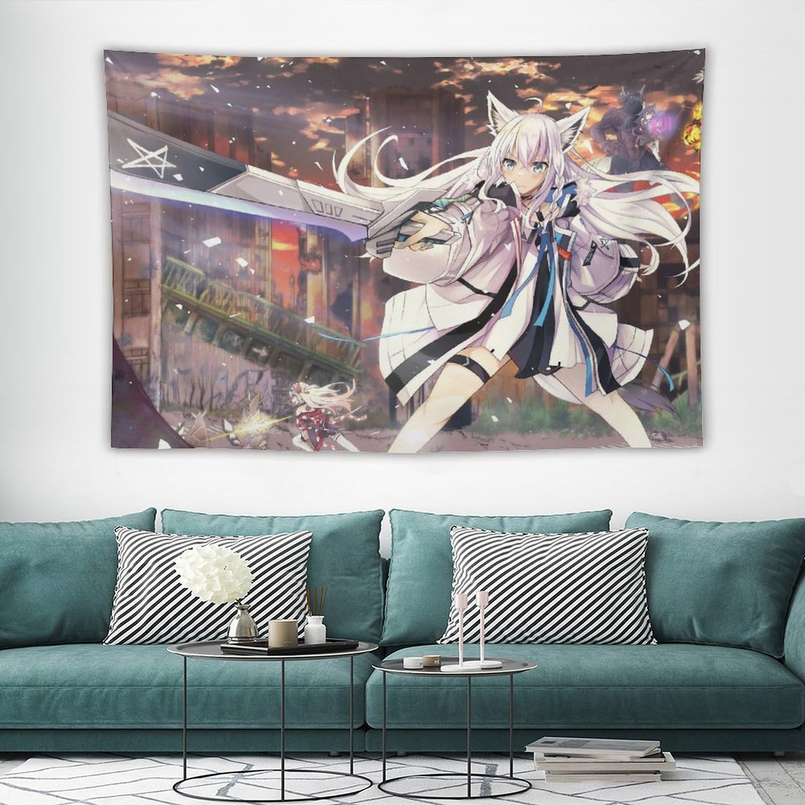 Amazon.co.jp: 白上フブキ (17) タペストリー 壁掛け絵 ポスター