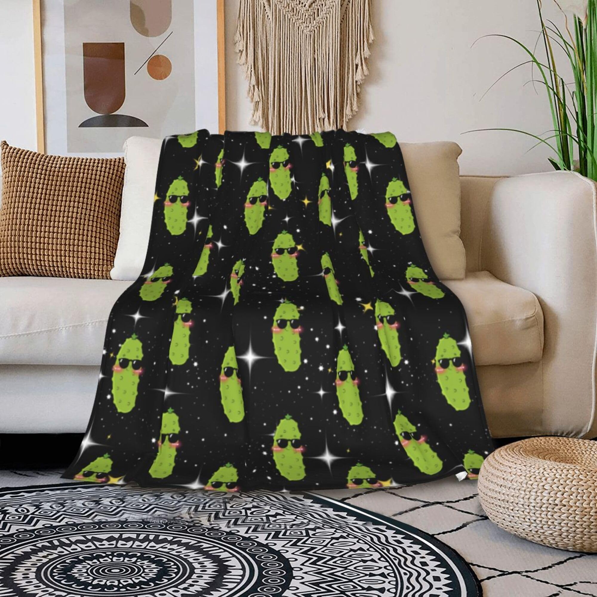 Gaakvrr Pickle Blanket, Funny Pickle Gifts for Kids Large Flannel Blanket, 130x150cm (50x60 Inch), Color-02, 130x150cm(50x60 in) - Image 3