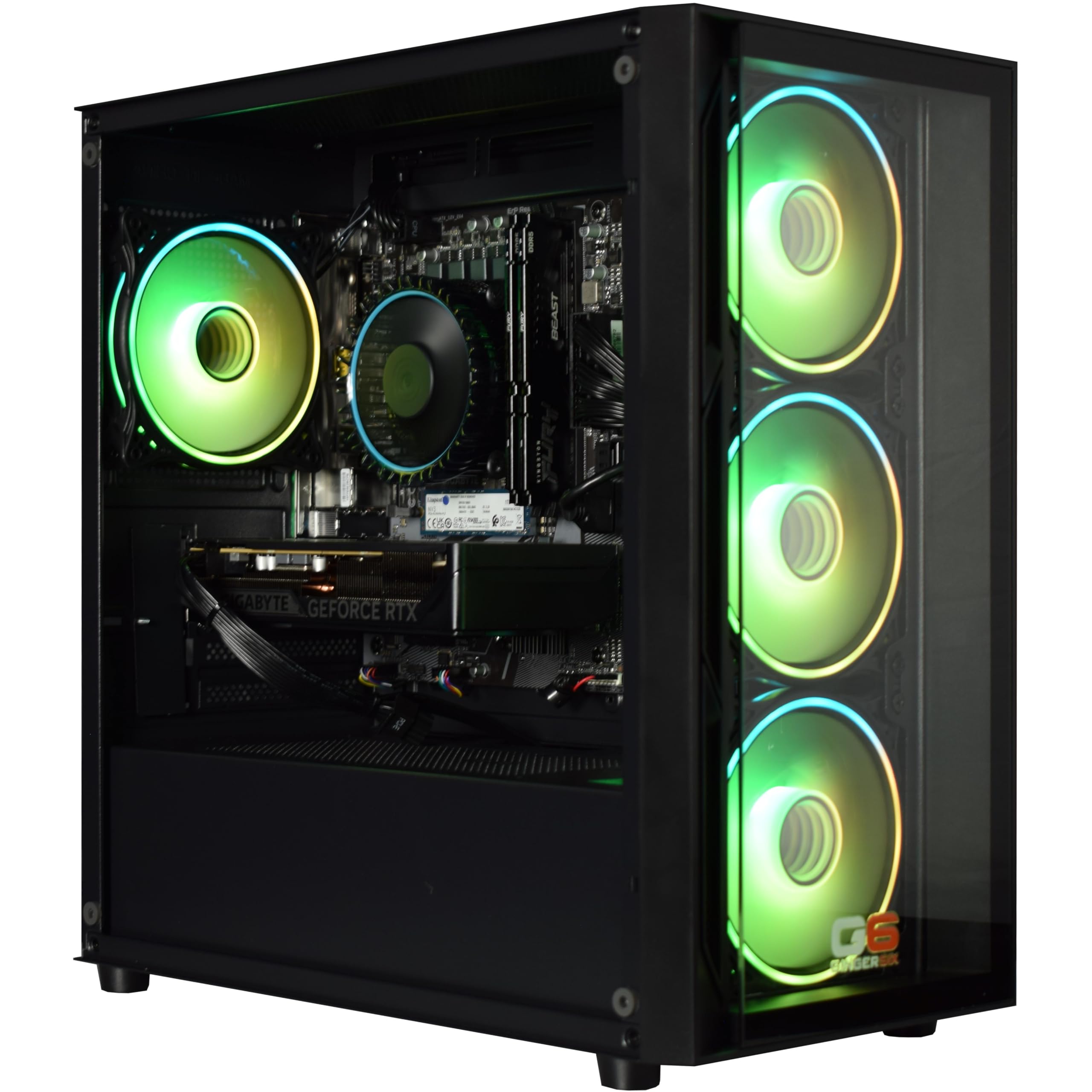 ginger6 Gaming PC Desktop - Intel Core i7 14700F Processor, Nvidia