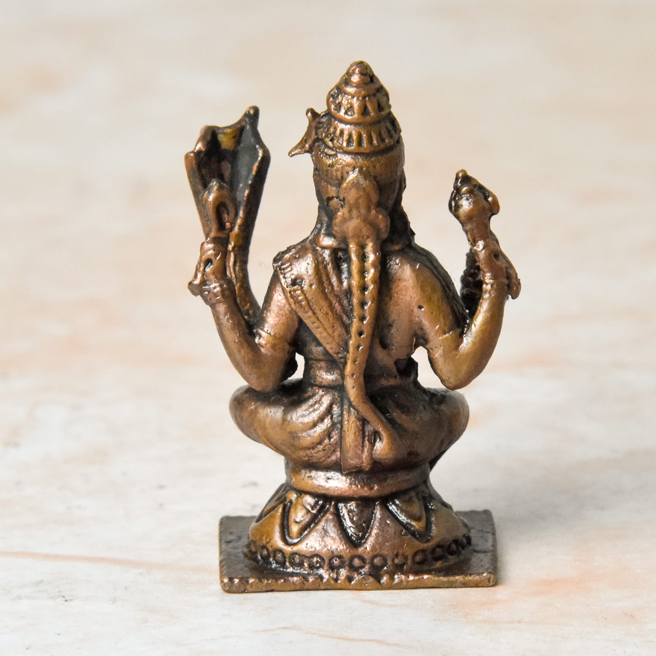 Copper Rajarajeshwari Idol - Handmade Antique Statue -4 Copper Rajarajeshwari Idol - Handmade Antique Statue -4