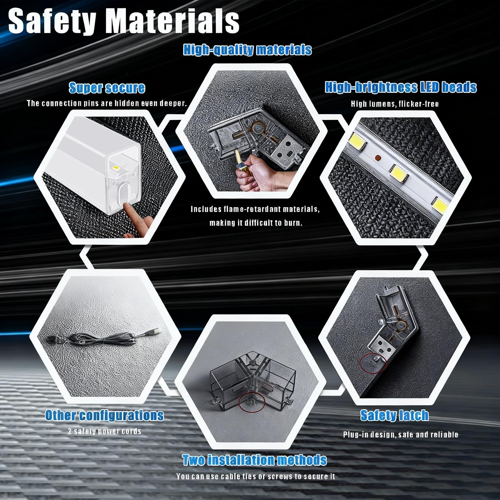 Panel LED Hexagonal Nido de Abeja, 86400 LM 720W Plafón para Taller, Lavado de Auto y Gimnasio | Luz Blanca 6500K, IP54,K