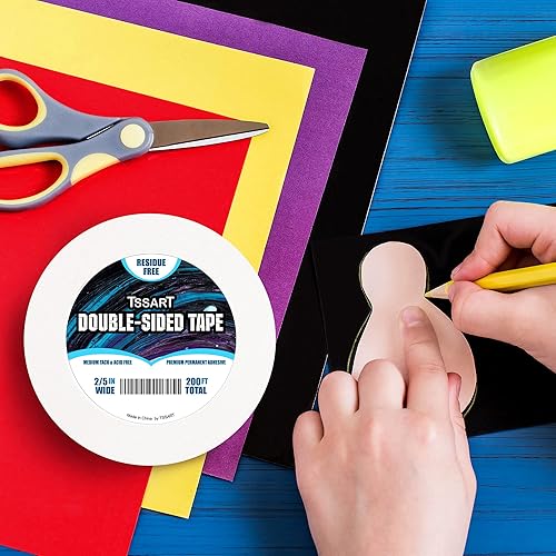 Miniatura 6 de Cinta adhesiva permanente ultrafina de doble cara  Cinta adhesiva de doble cara para arte, manualidades, fotografía, álbumes de recortes, lágrima a