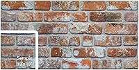 Vista 20 de Dundee Deco Paneles de pared 3D de ladrillo sintético, revestimiento, paneles de pared con aspecto de piedra roja y naranja, revestimiento de espuma
