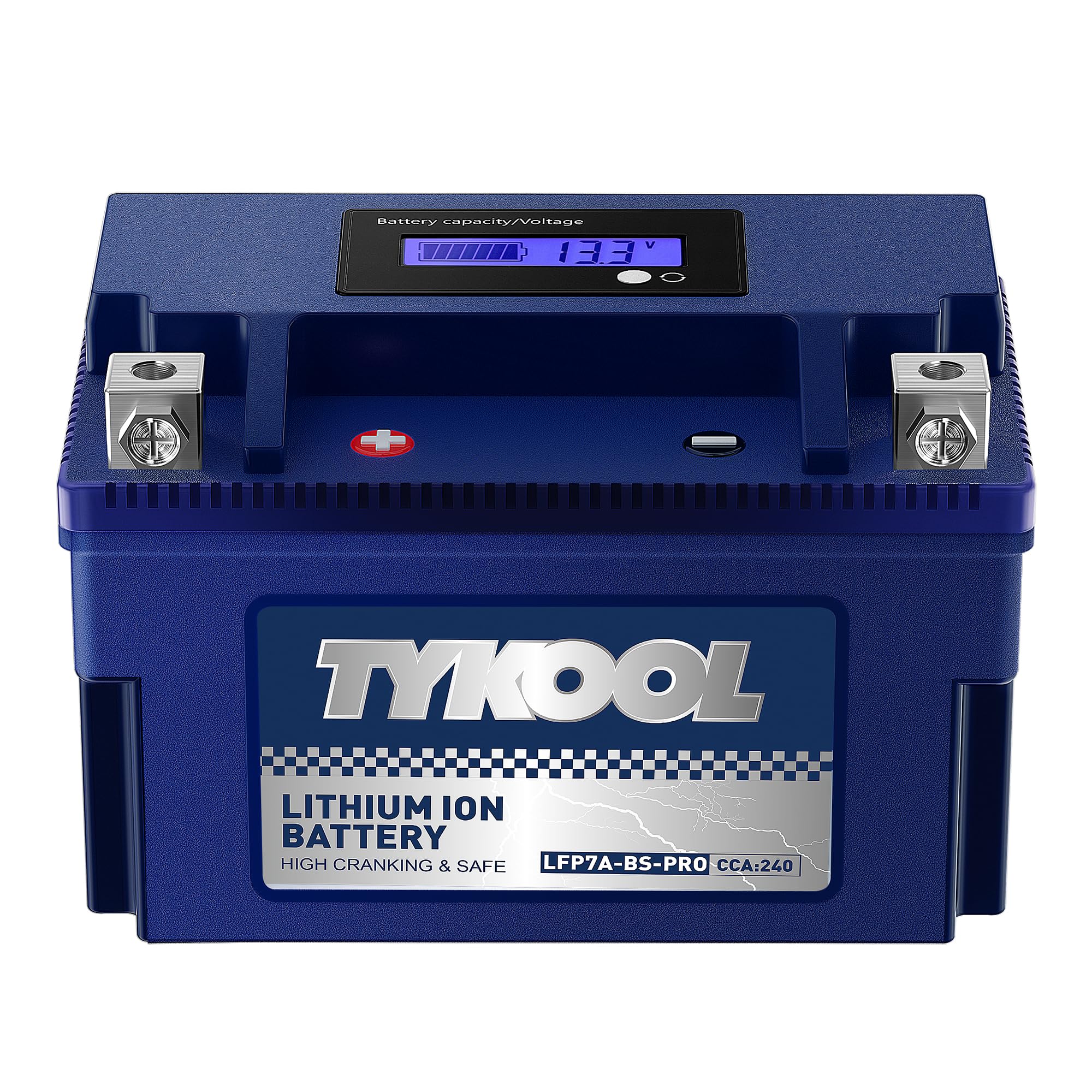 TYKOOL YTX7A-BS -Pro 12.8V 4Ah 240CCA High Performance Lithium Powersports Battery with Smart BMS, Compatible Motorcycle, Scooter,ATV, UTV, Snowmobiles,4 Wheeler, Lawn Mower, and Generator Battery