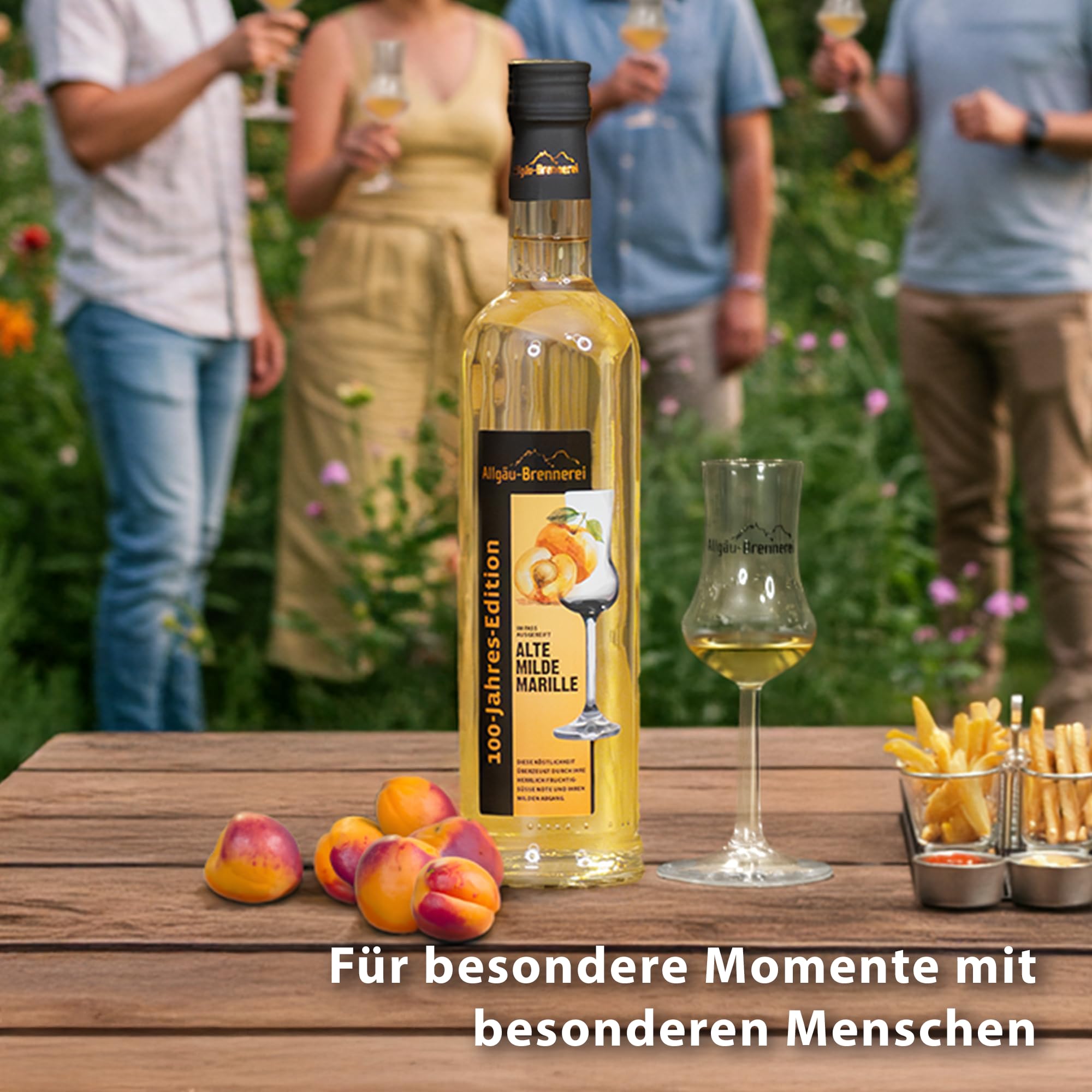 Allgäu-Brennerei Alte Milde Marille Schnaps im Fass gereift 6x0,5L Vorteilsset - Handgemacht & Regional, Milder und Fruchtiger Marillenschnaps, Alte milde Marille, Allgäu-Brennerei Spezialität