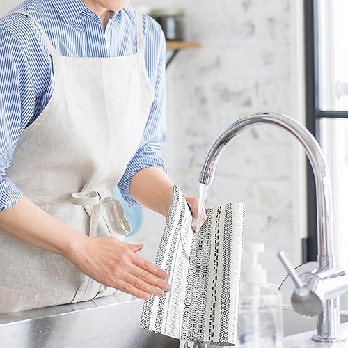 Miniatura 3 de fanquare Juego de 6 manteles individuales a rayas azules, lavables, de vinilo, resistentes al calor, para cocina, interiores y exteriores, color azul