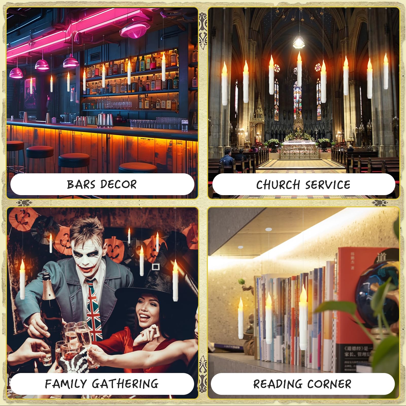 CPROSP 22x Candele LED Galleggianti Senza Fiamma con Telecomando a Bacchetta Magica, Candele LED Galleggianti con Timer, per Matrimoni, Code, Natale e Altre Decorazioni Festive
