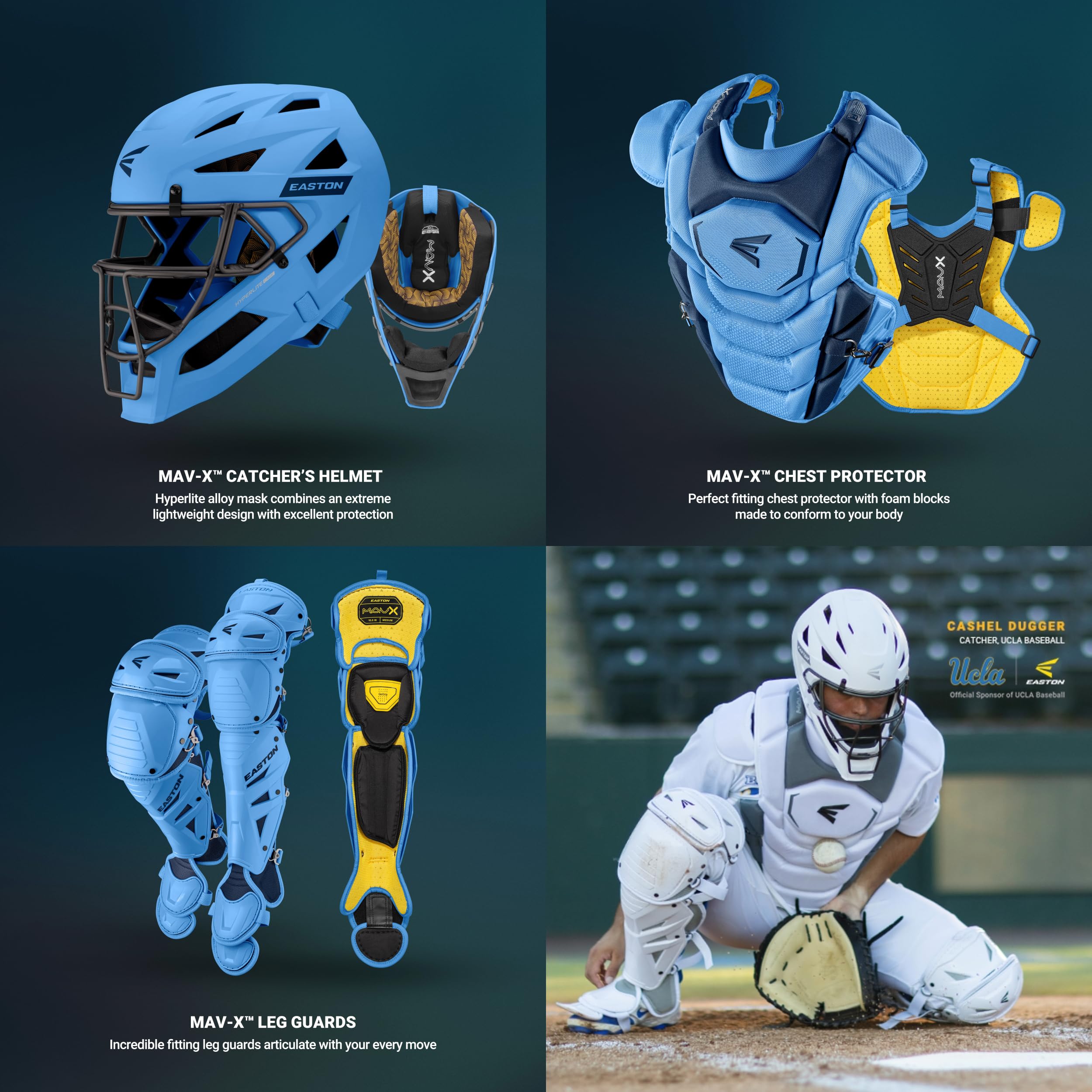 Amazon.com : Easton | MAV X Baseball Catcher's Set | Youth