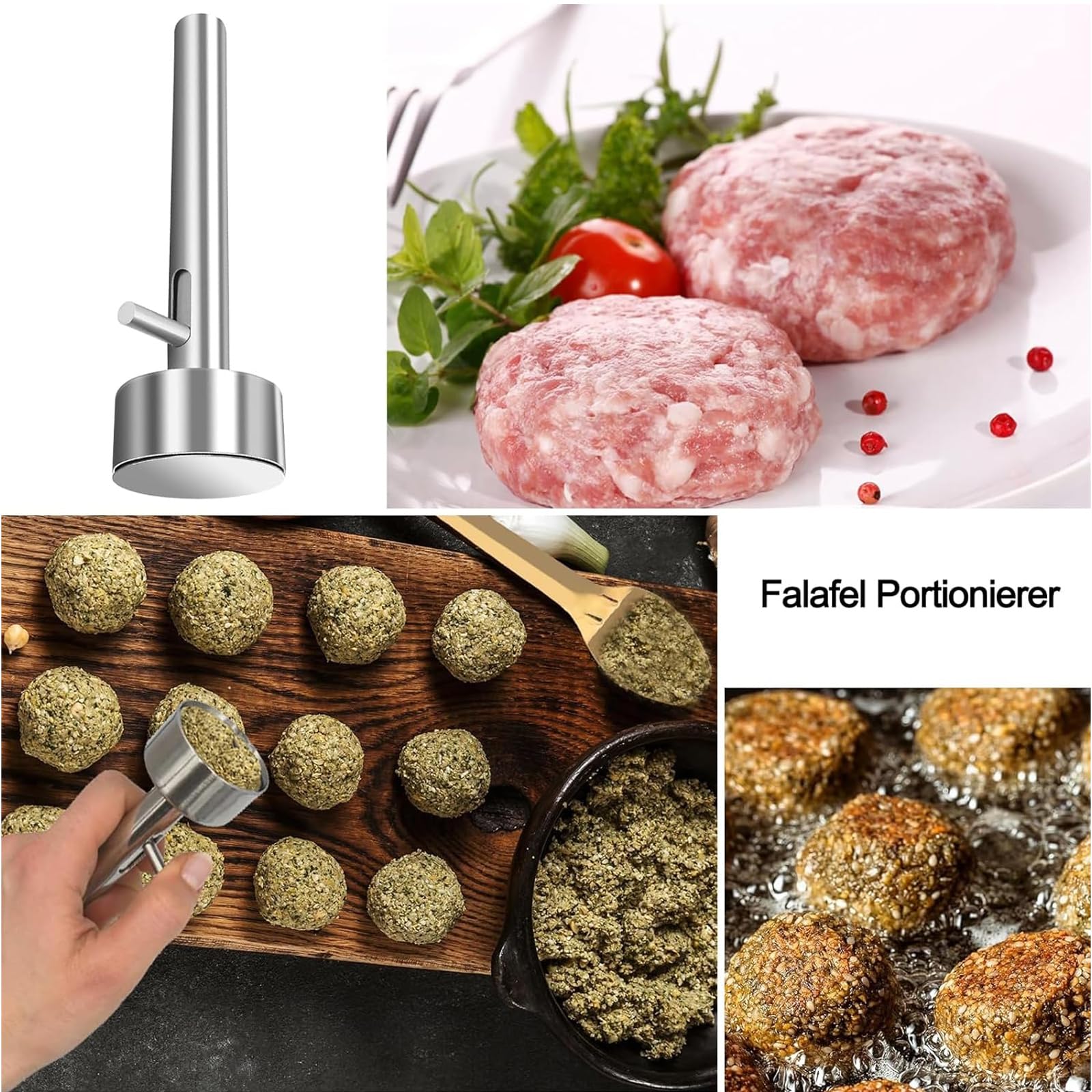 Porzionatore Per Falafel E Polpette - In Acciaio Inossidabile 304, Diametro 4cm, Per Cucina Domestica E Professionale - Foto 7