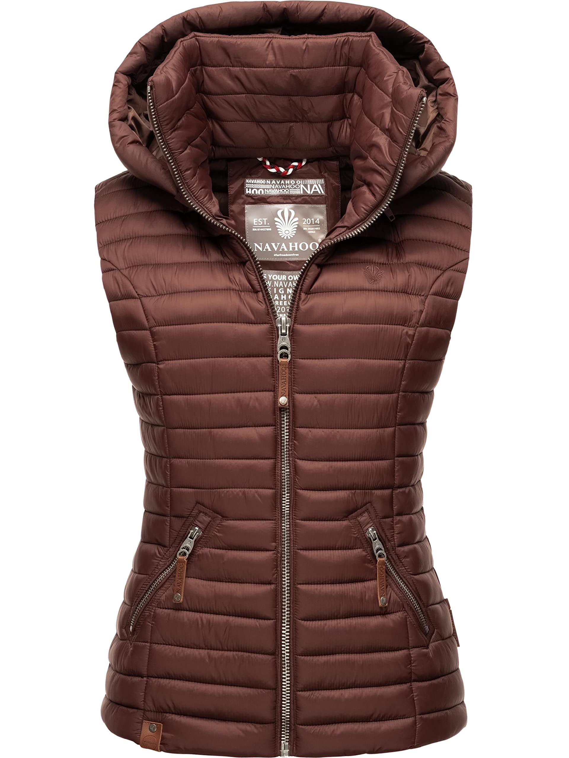 Navahoo Women's Chocolate Shadaa ’ Between-Seasons Quilted Vest Xs