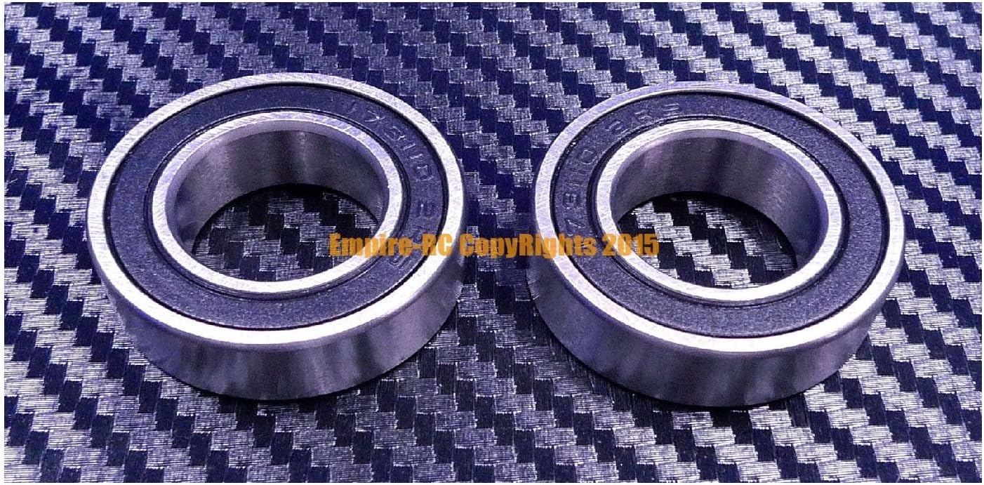 [QTY 2] (8x19x6 mm) 698-2RS HYBRID CERAMIC Si3N4 Ball Bearing (Black) 698RS