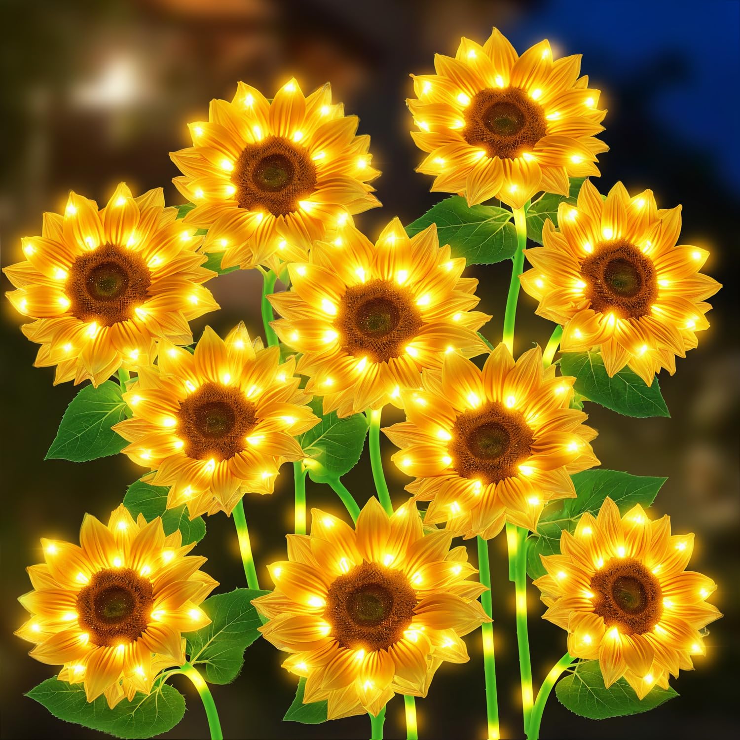 【超希少】Daisy Lights 版画 Greenwood1976 90/36 Solar Flowers Outdoor Waterproof Decorative - 3 Pack Solar Garden