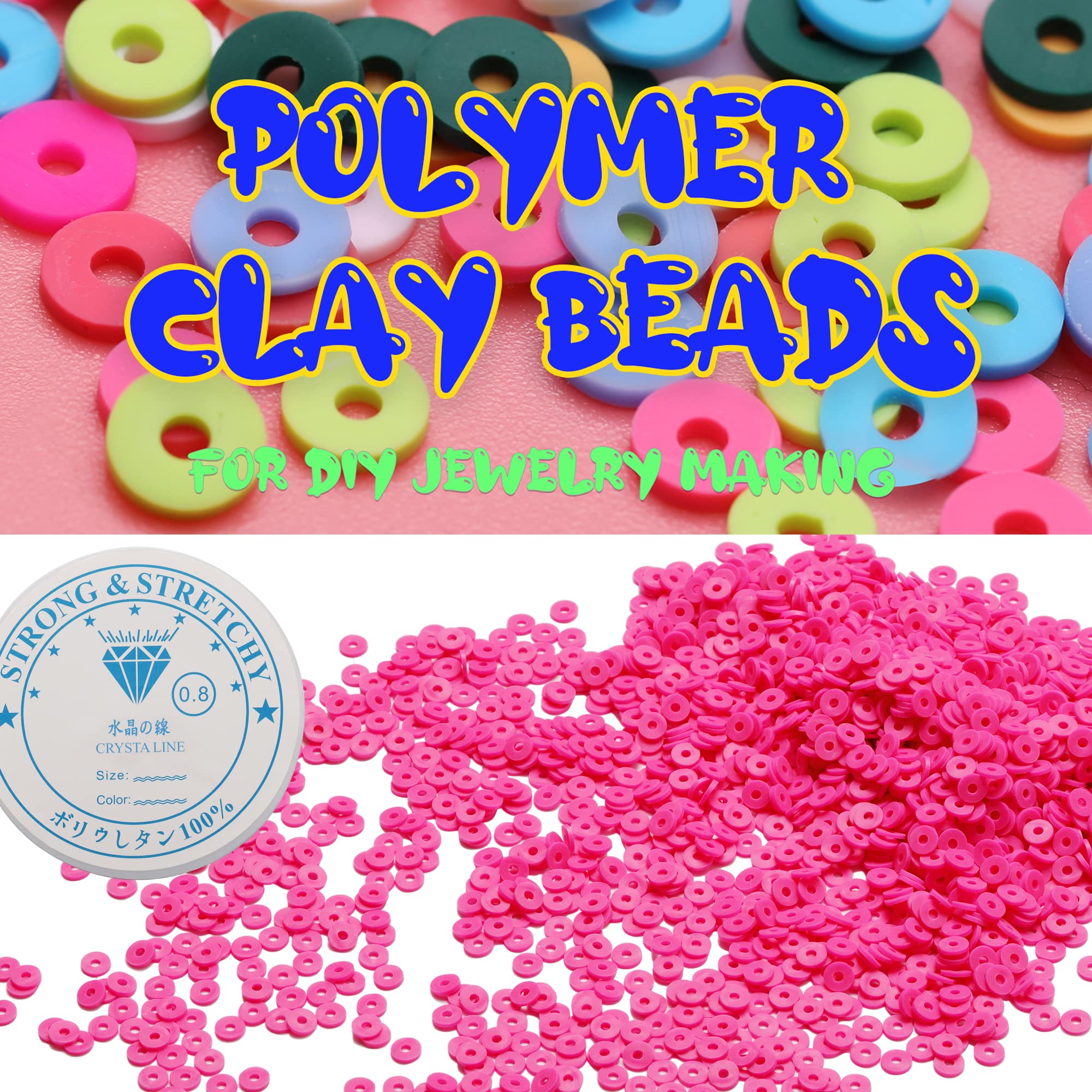 Heishi Heshie Lot De 4 000 Perles En Argile Noire Pour La Fabrication