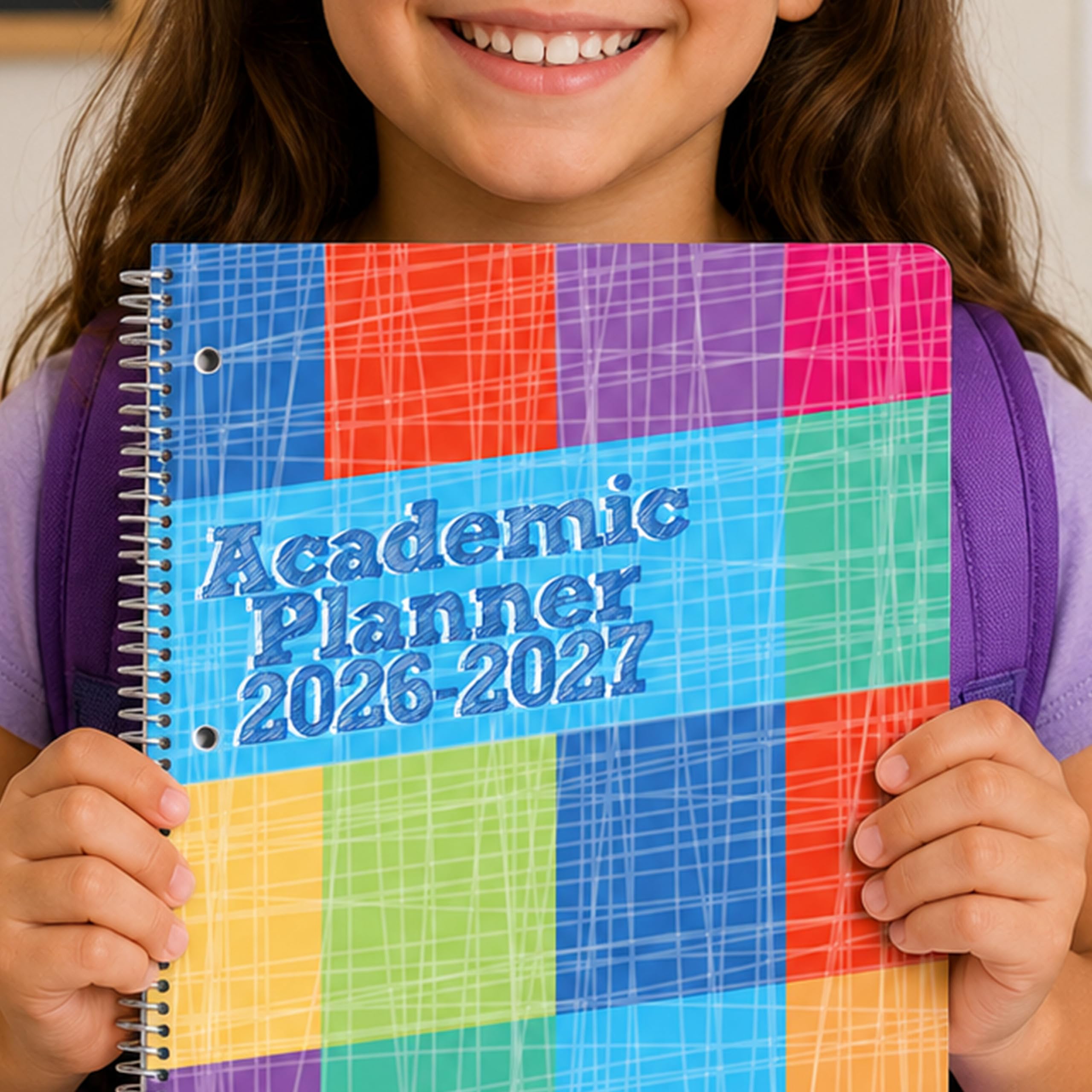 Agenda escolar escolar escolar 2026-2027, tamaño grande (8.5 x 11 pulgadas) con tapa Imagine