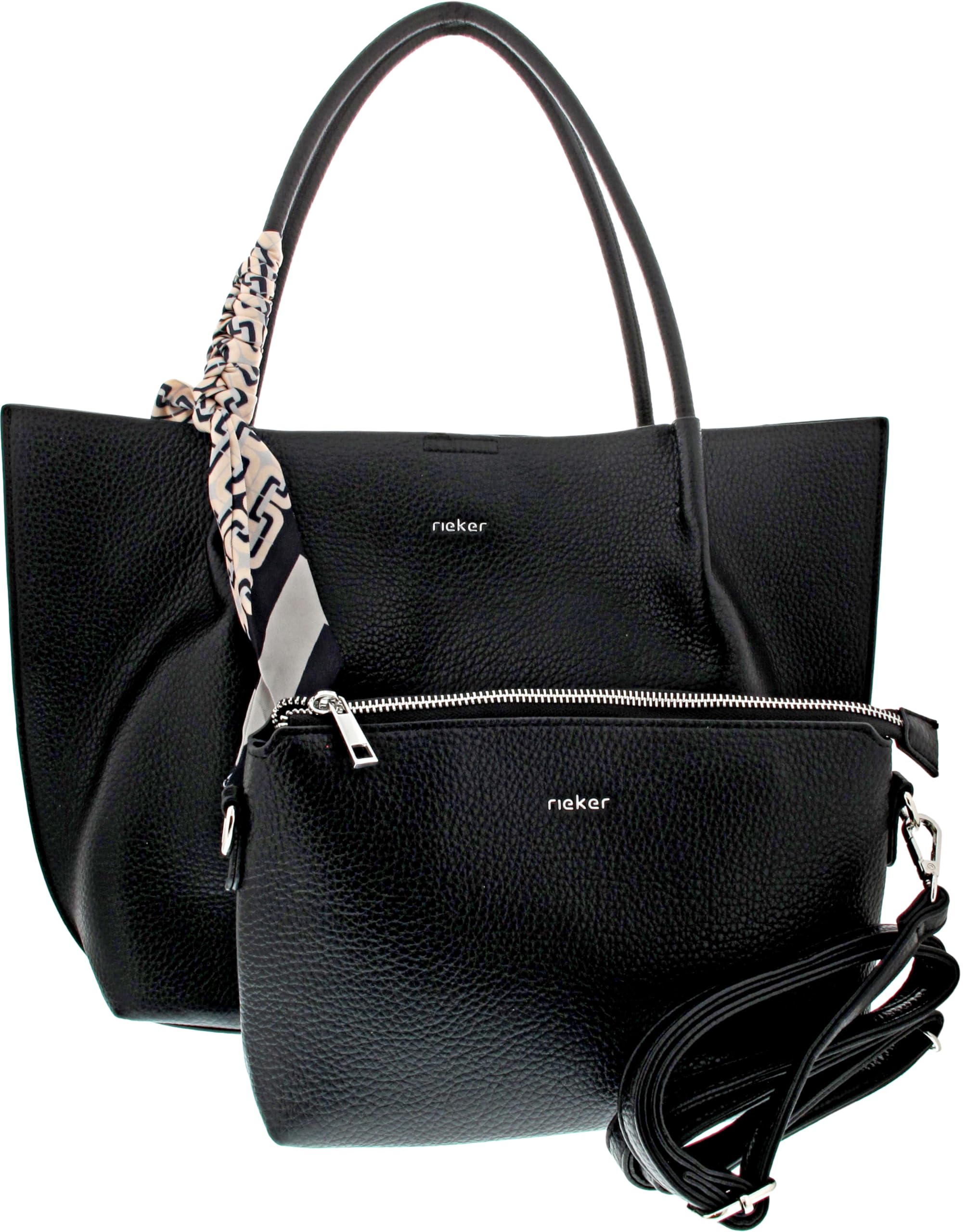 Rieker Ladies Black Shopper H1399